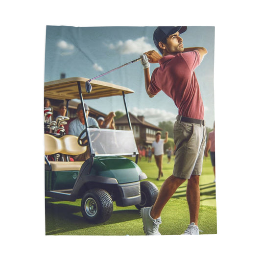 Golf Tournament Plush Blanket All Over Prints Printify 50" × 60"  