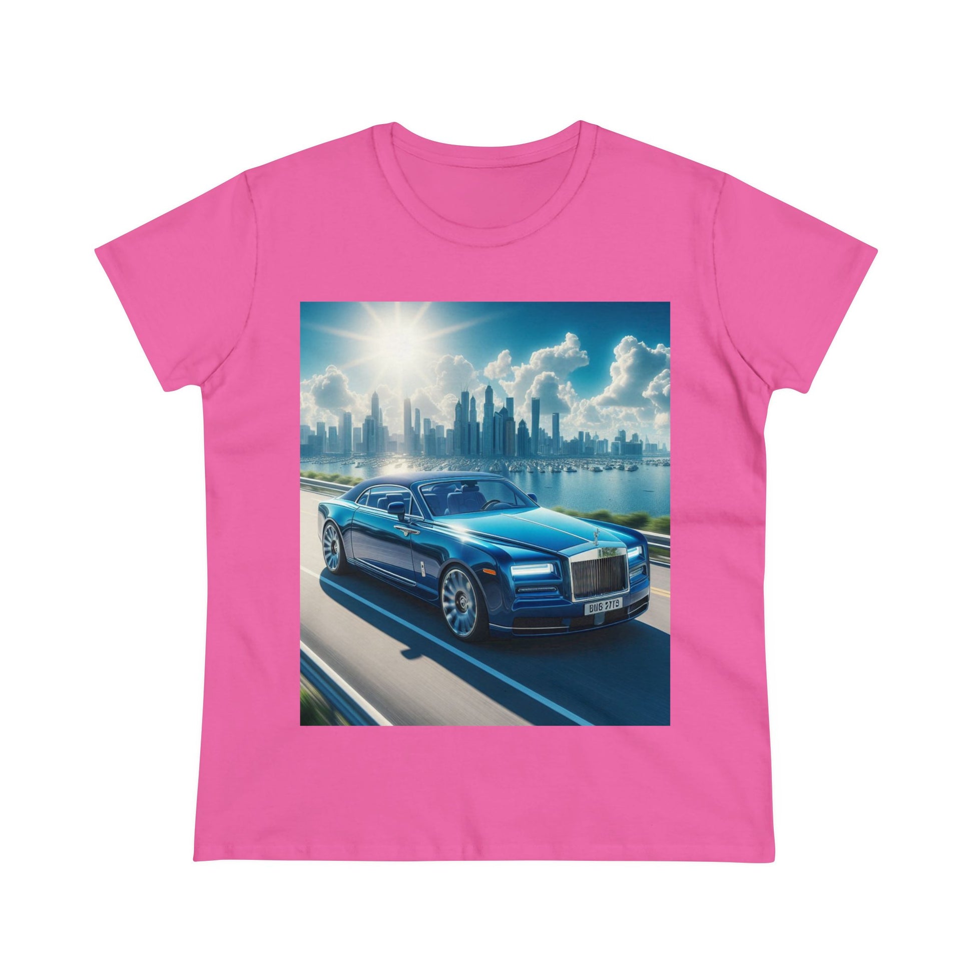 Blue Rolls Royce T-Shirt T-Shirt Printify Azalea S 