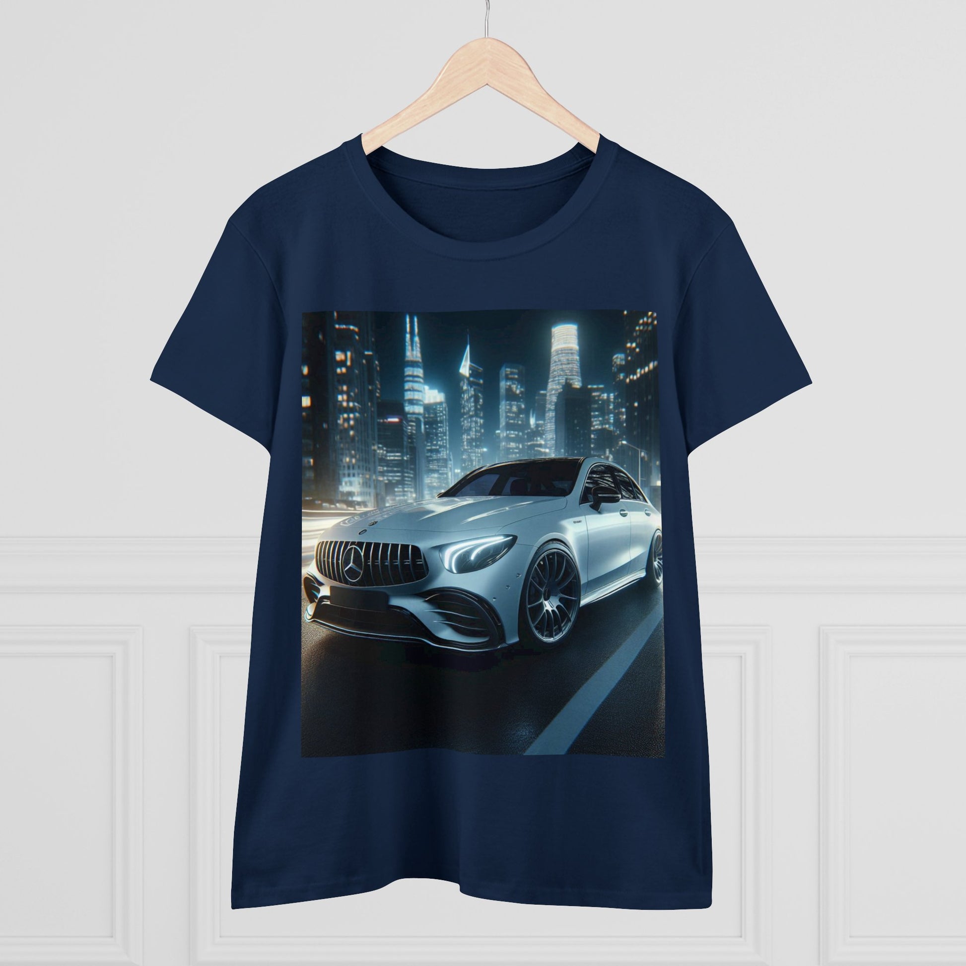 White Mercedes T-Shirt T-Shirt Printify   