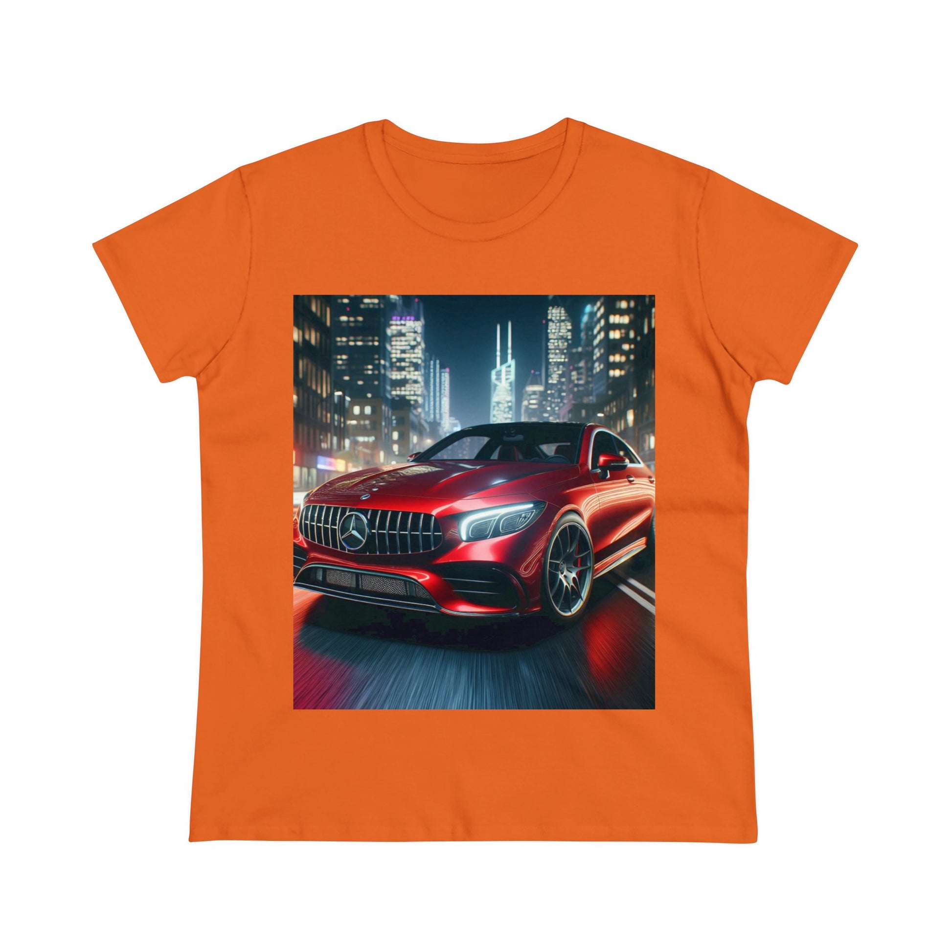 Red Mercedes T-Shirt T-Shirt Printify Orange S 