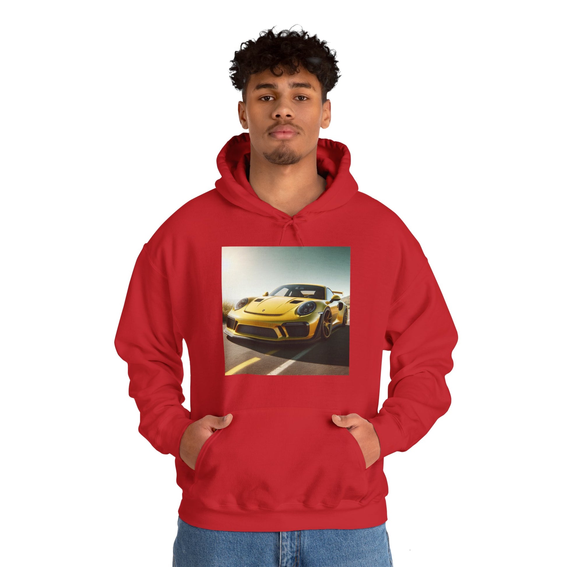 Yellow Porsche Hoodie Hoodie Printify   