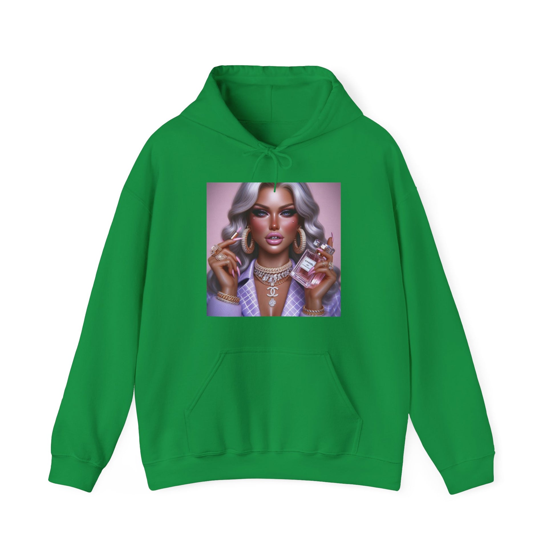 Chanel Please Hoodie Hoodie Printify Irish Green S 