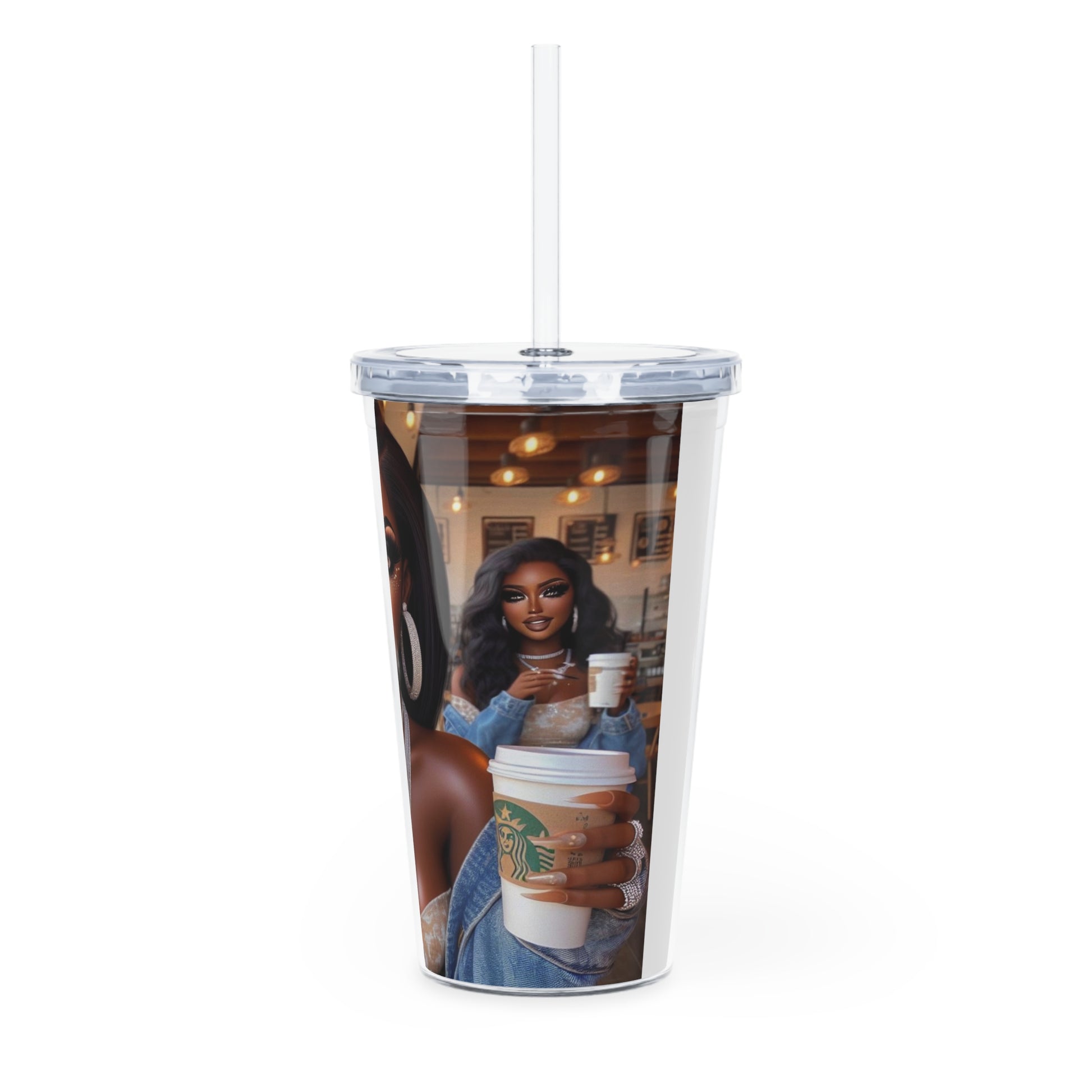 Coffee Beauty Tumbler with Straw Mug Printify   