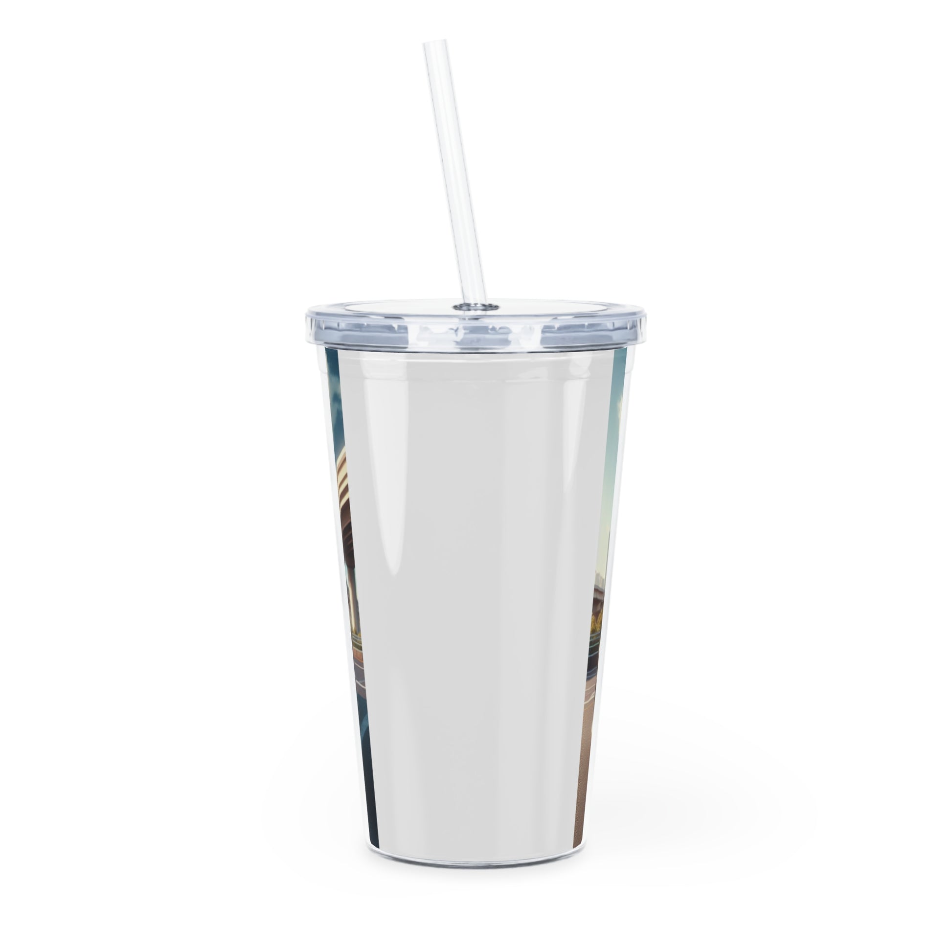 Black Challenger Tumbler with Straw Mug Printify   