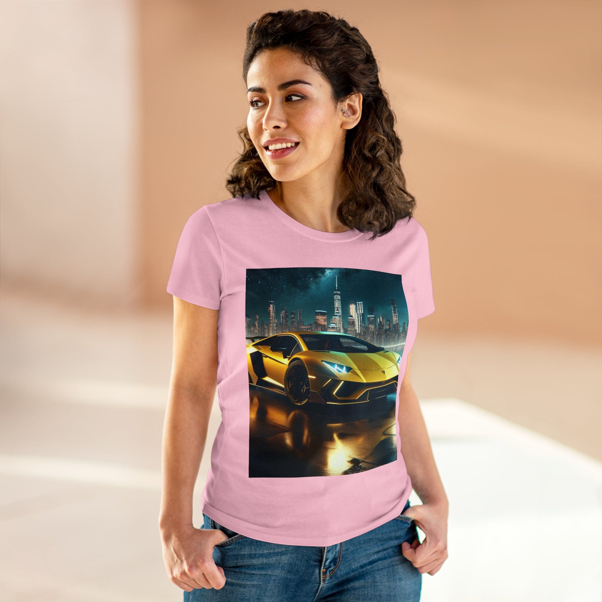 Yellow Lamborghini T-Shirt T-Shirt Printify   