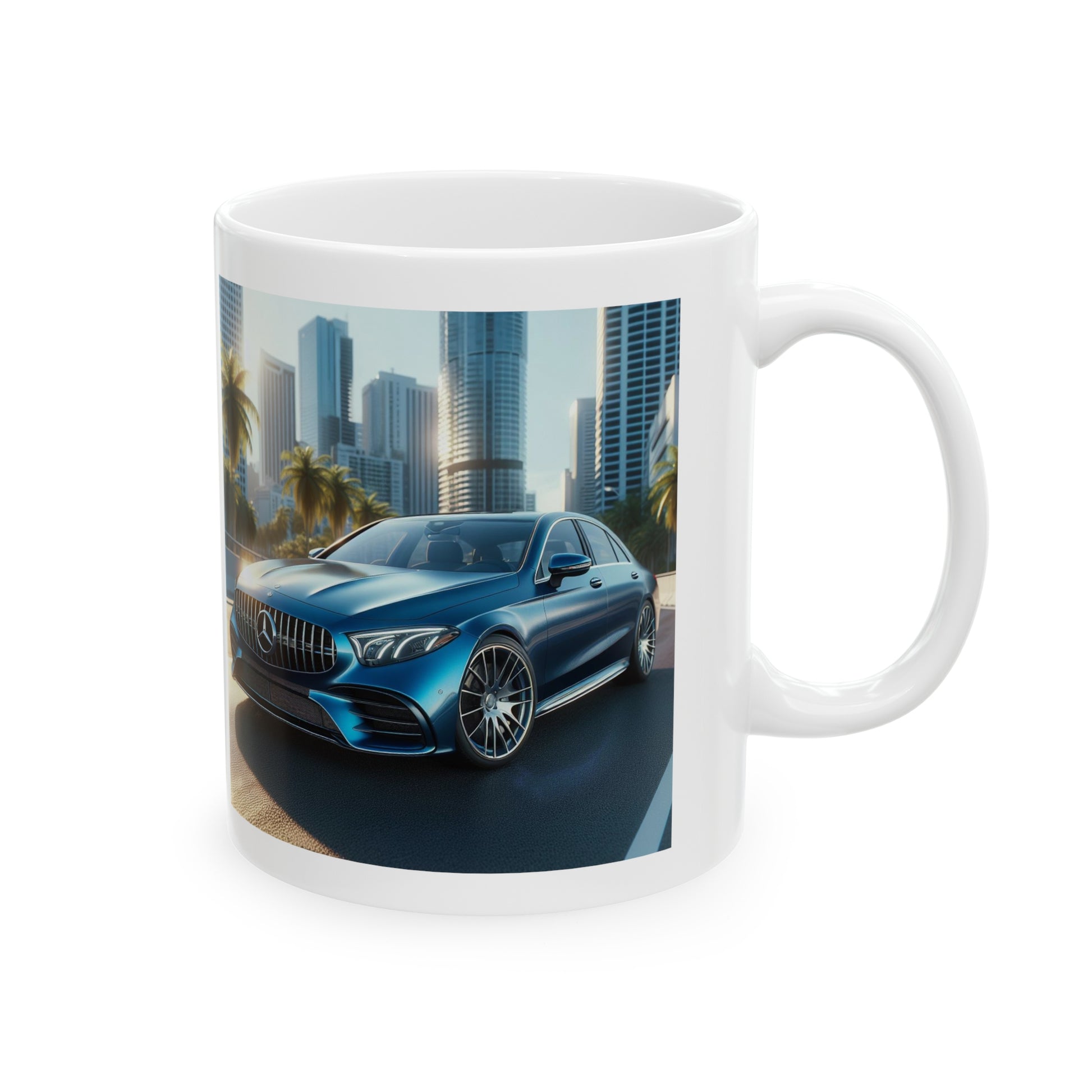 Blue Mercedes Mug Mug Printify   