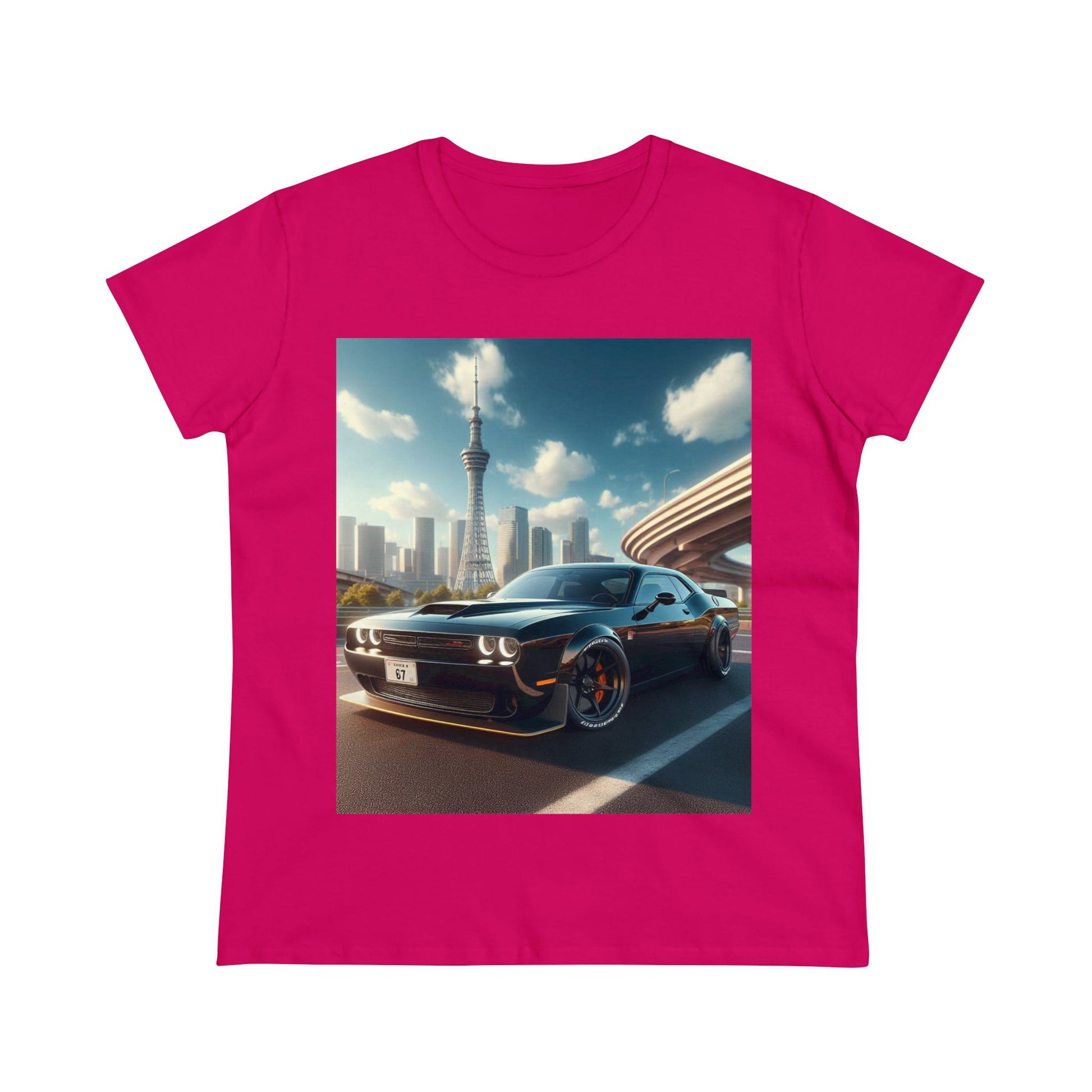 Black Challenger T-Shirt T-Shirt Printify Heliconia S 