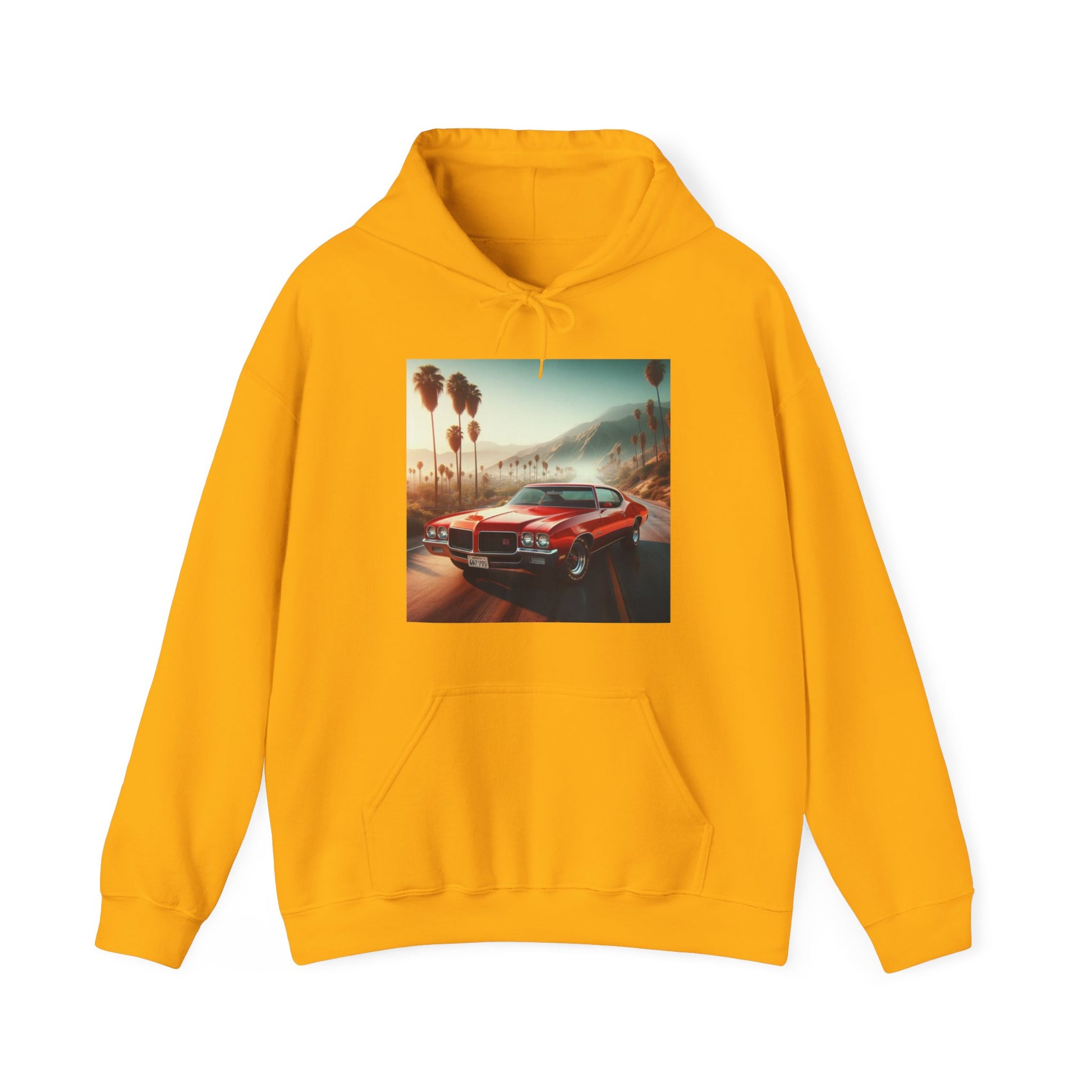 1972 Red Buick Gran Sport Hoodie Hoodie Printify Gold S 