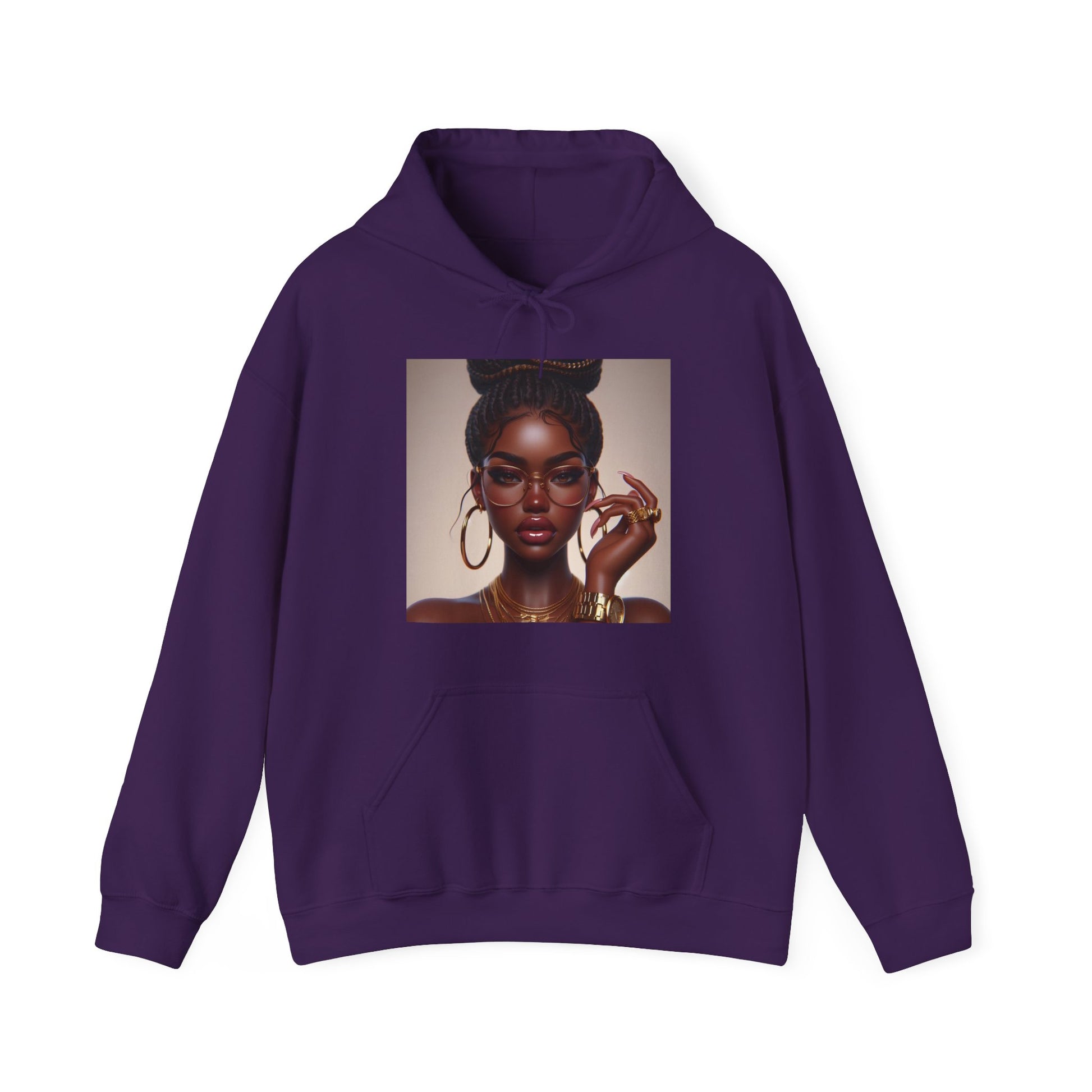 Chocolate Gold Hoodie Hoodie Printify Purple S 