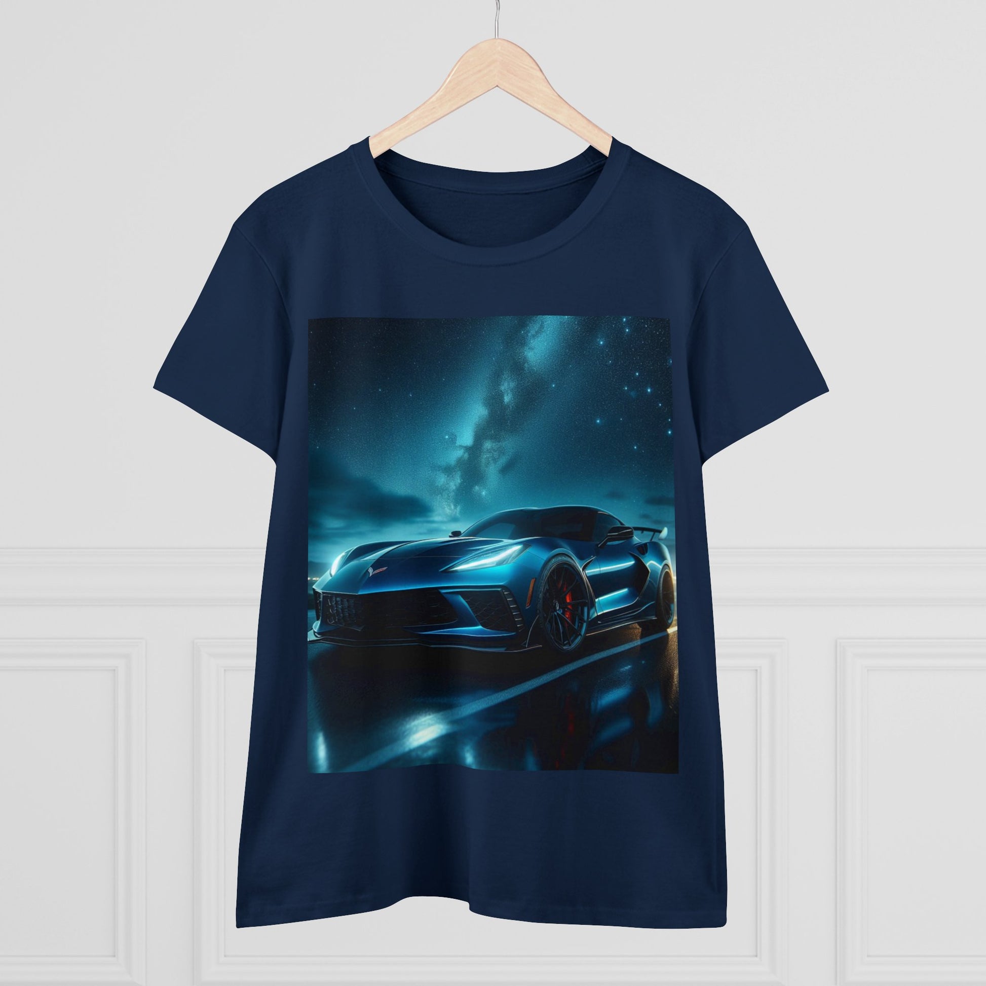 Blue Corvette T-Shirt T-Shirt Printify   