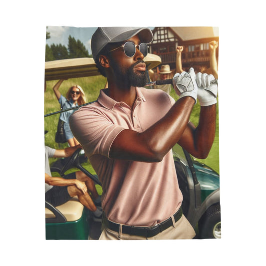 Golf Tournament Plush Blanket All Over Prints Printify 50" × 60"  