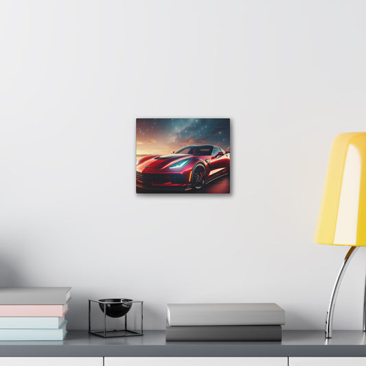 Red Corvette Canvas Canvas Printify 10" x 8" (Horizontal) 0.75'' 