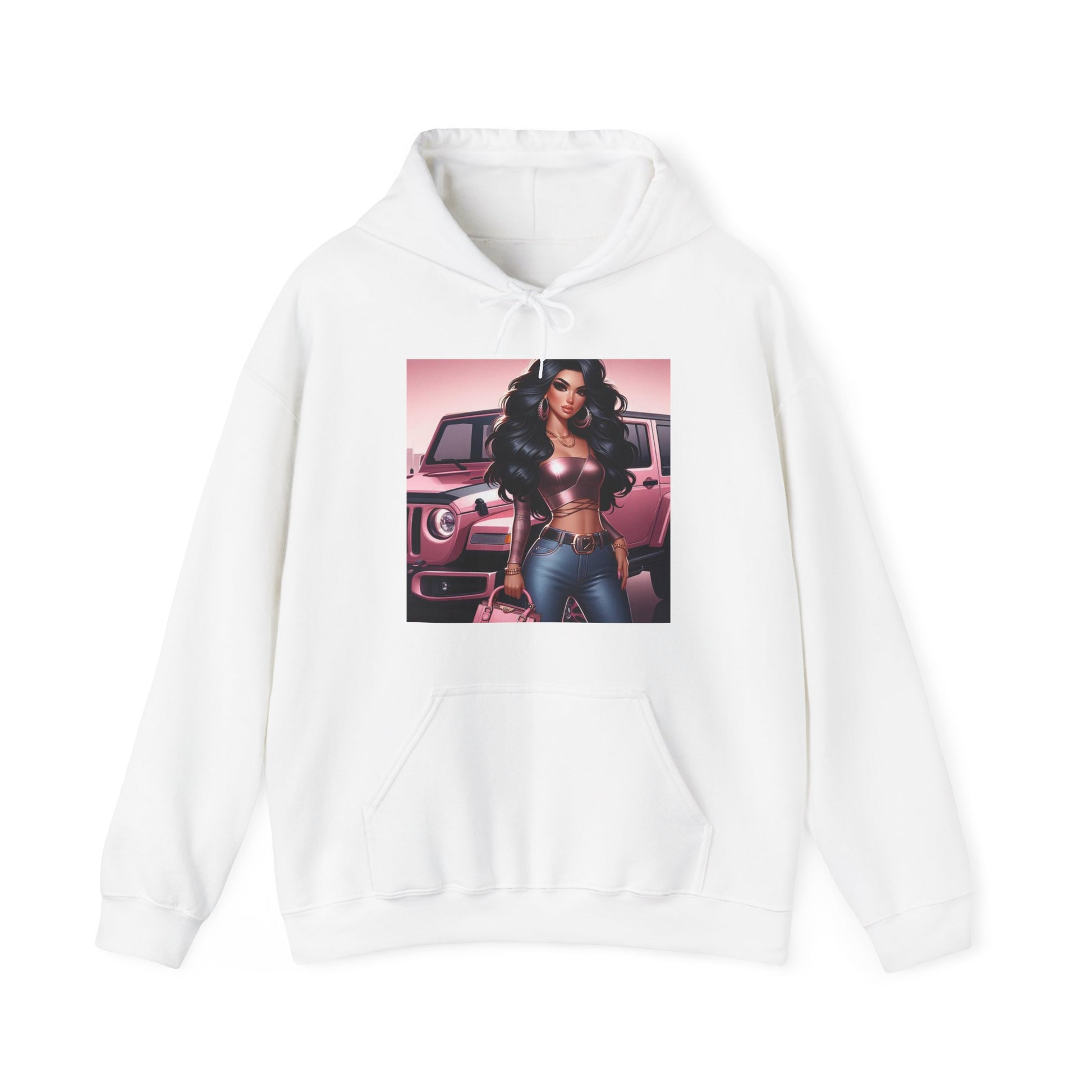 Pink Luxury Hoodie Hoodie Printify White S 