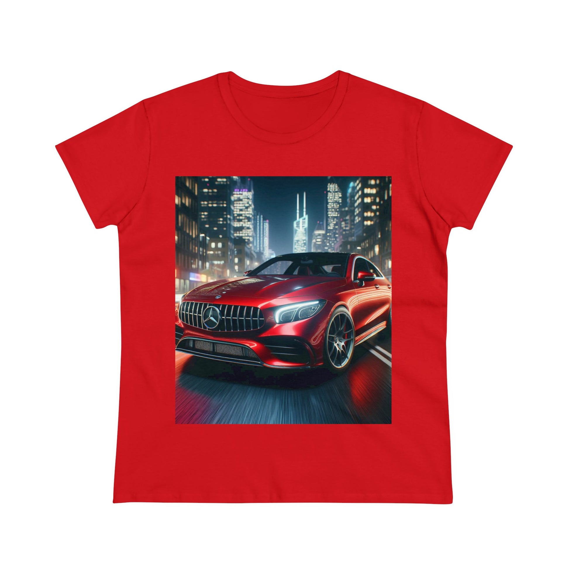 Red Mercedes T-Shirt T-Shirt Printify Red S 