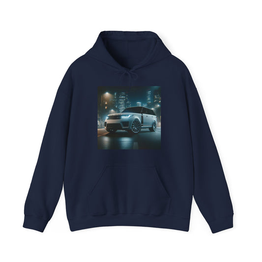 White Range Rover Hoodie Hoodie Printify Navy S 