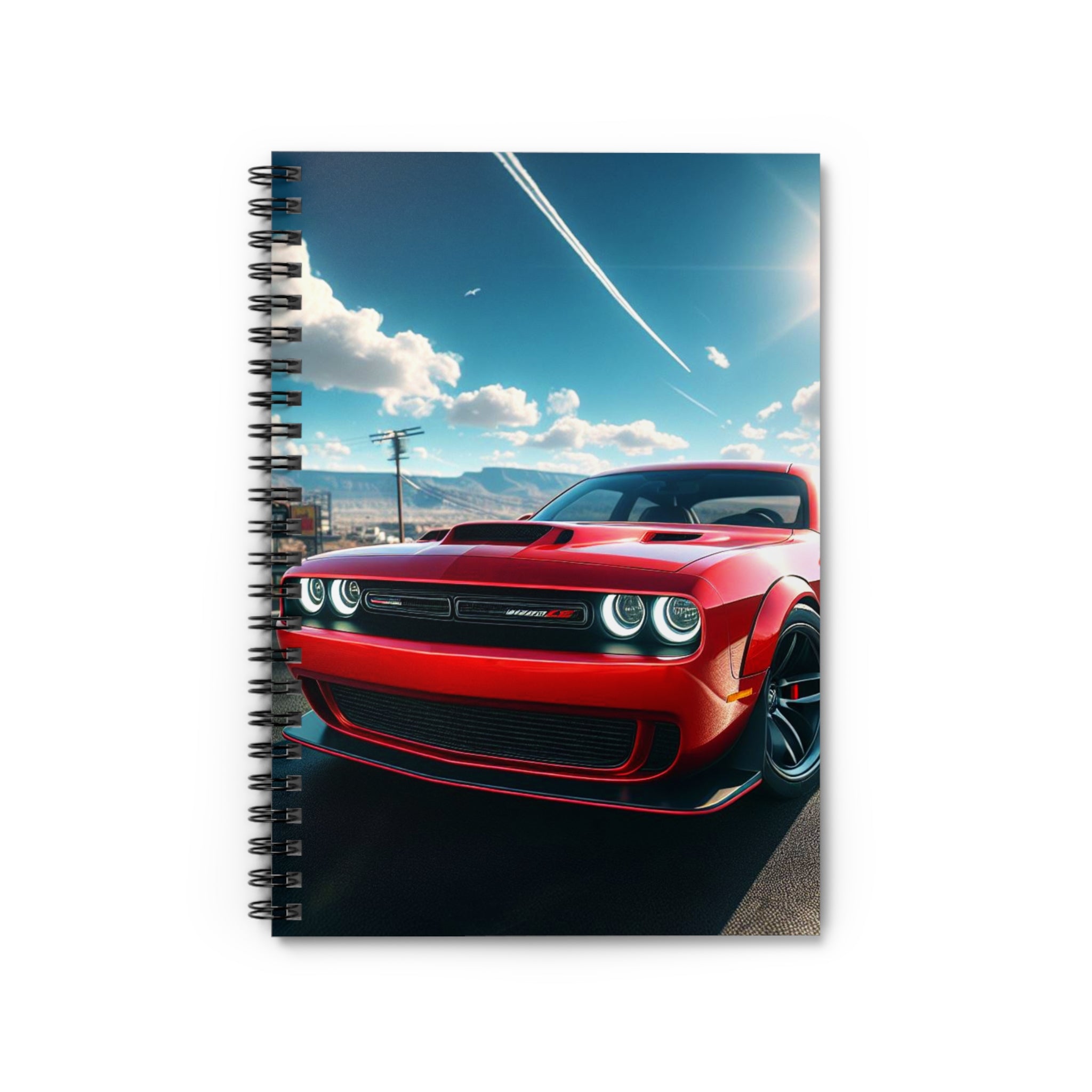 Red Challenger Spiral Notebook Paper products Printify One Size  