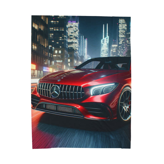 Red Mercedes Plush Blanket All Over Prints Printify 60" × 80"  