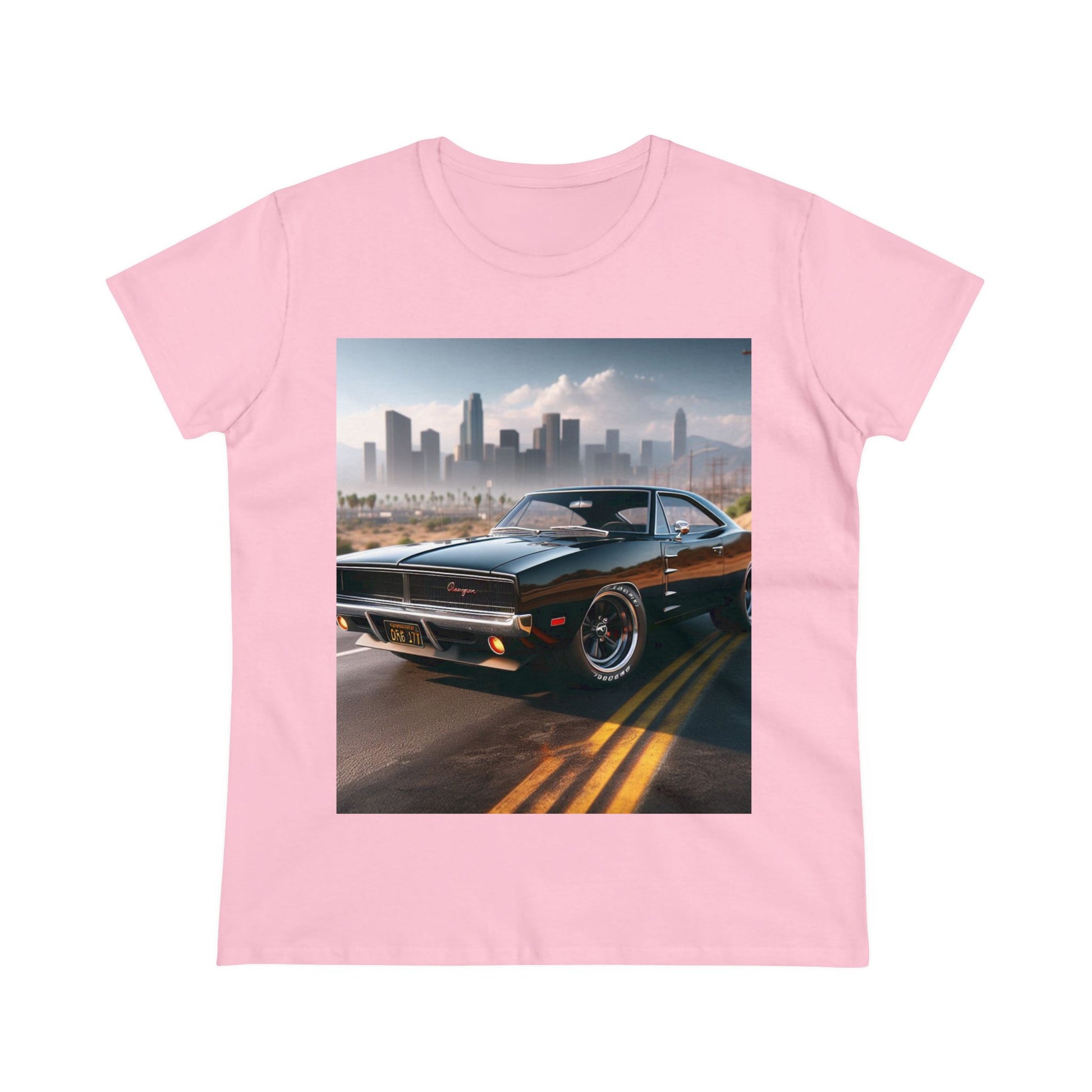 1970 Black Dodge Charge T-Shirt T-Shirt Printify Light Pink S 