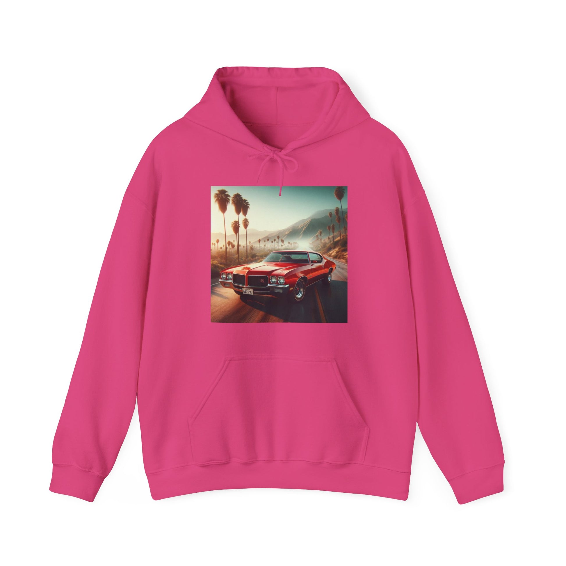 1972 Red Buick Gran Sport Hoodie Hoodie Printify Heliconia S 