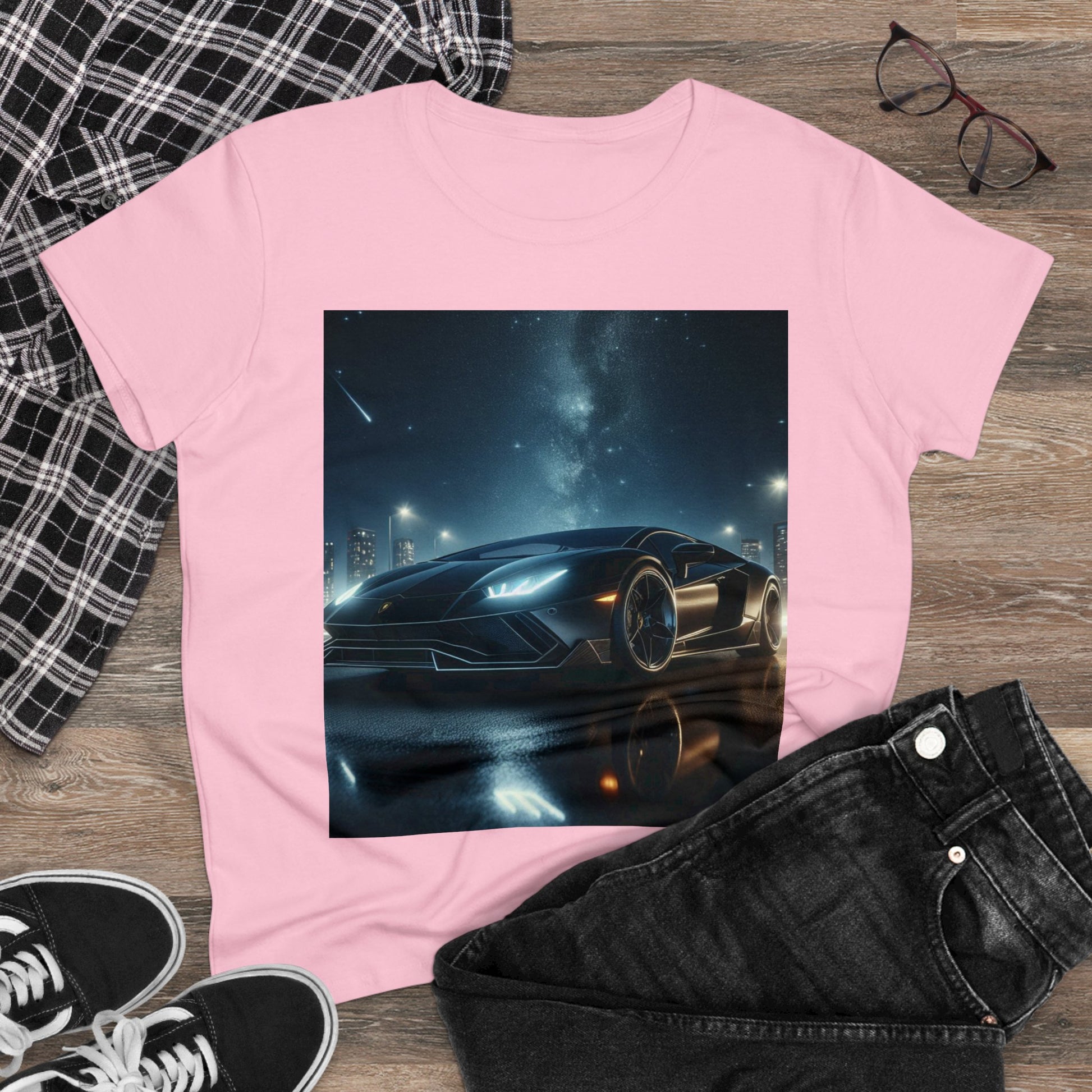 Black Lamborghini T-Shirt T-Shirt Printify   