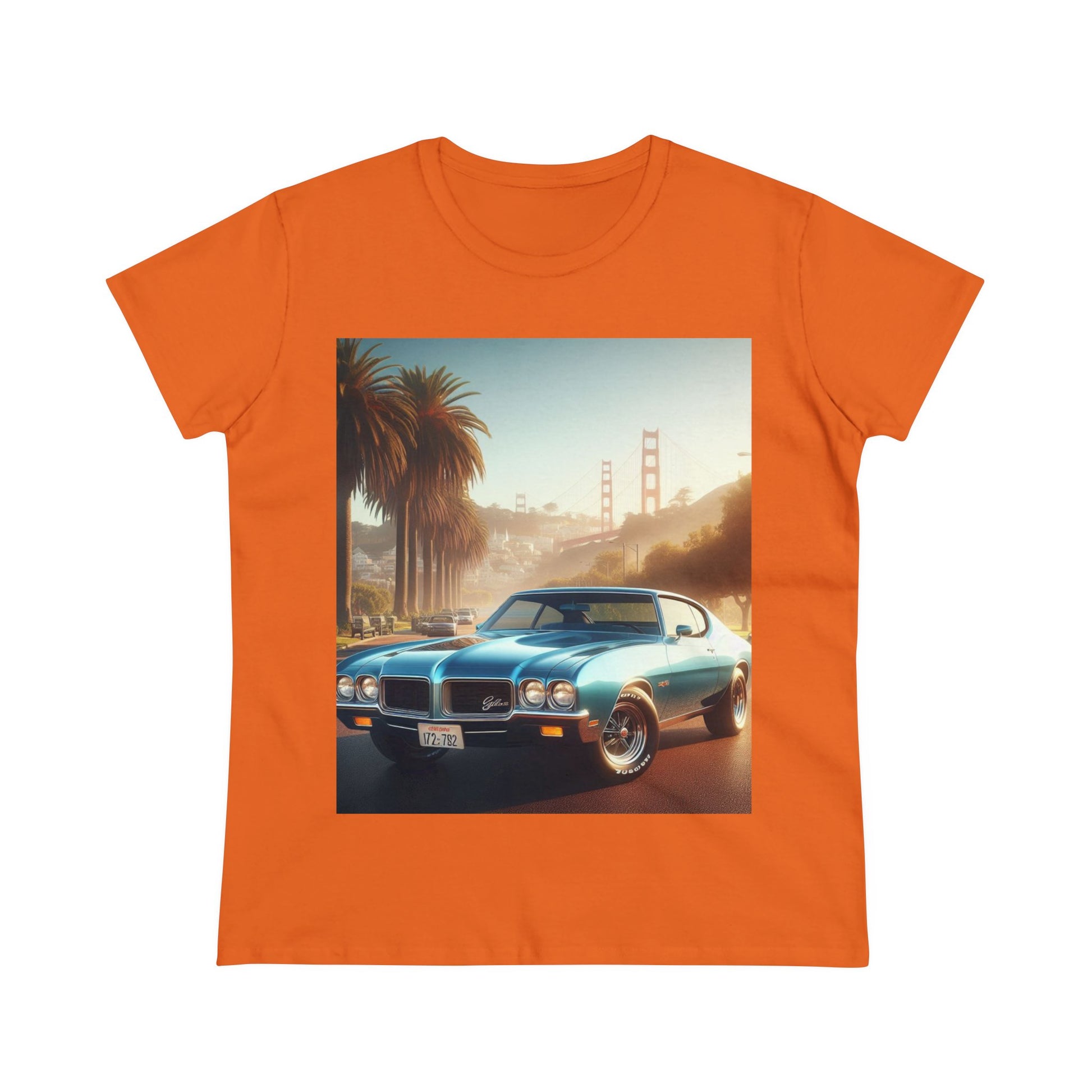 1972 Blue Buick Gran Sport T-Shirt T-Shirt Printify Orange S 