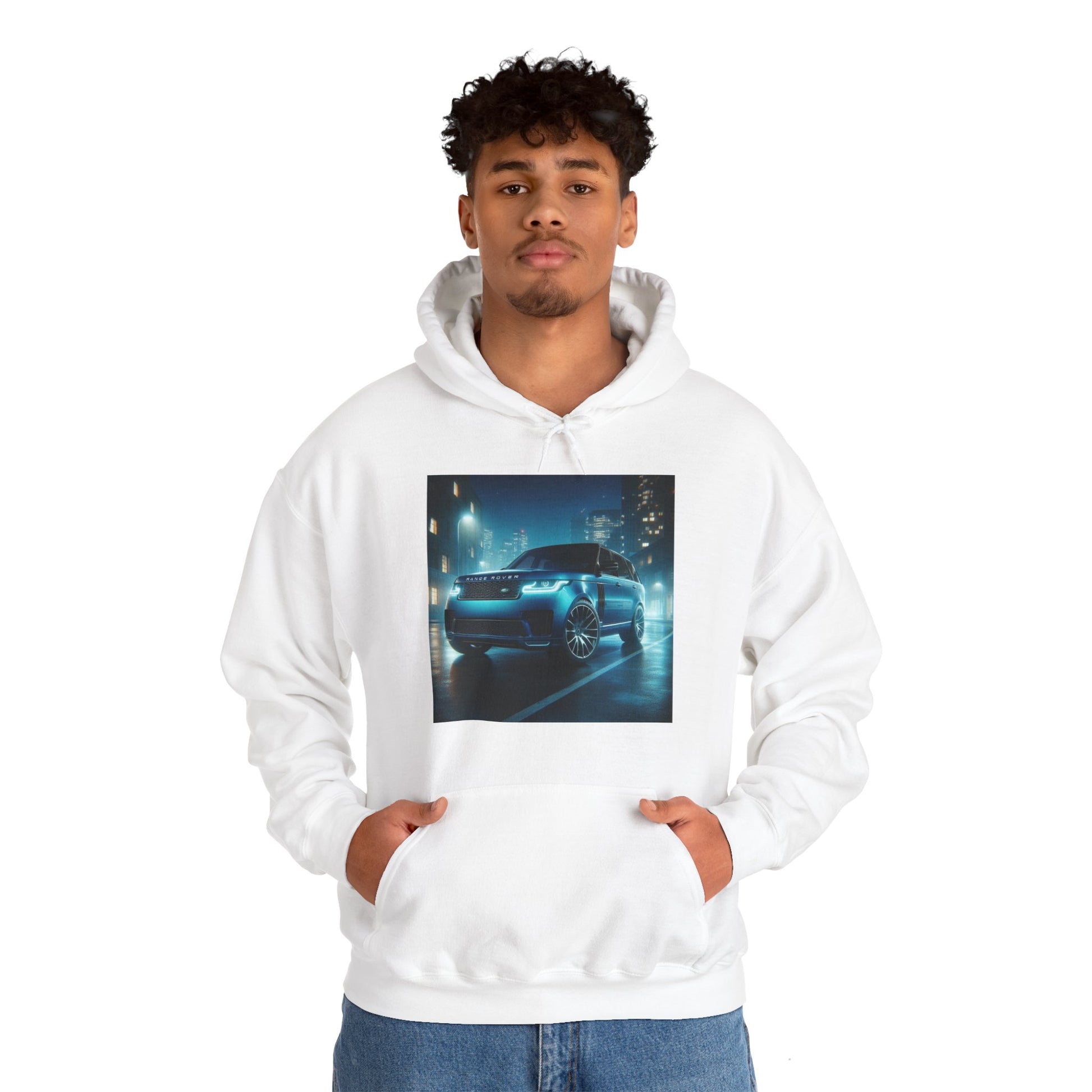 Blue Range Rover Hoodie Hoodie Printify   