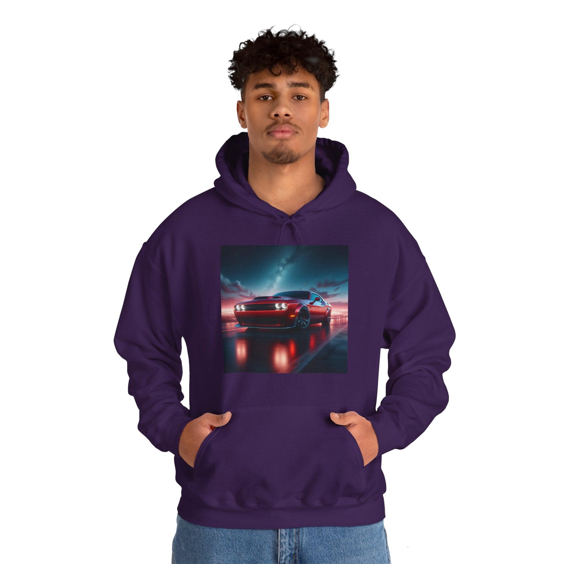 Red Challenger Hoodie Hoodie Printify   