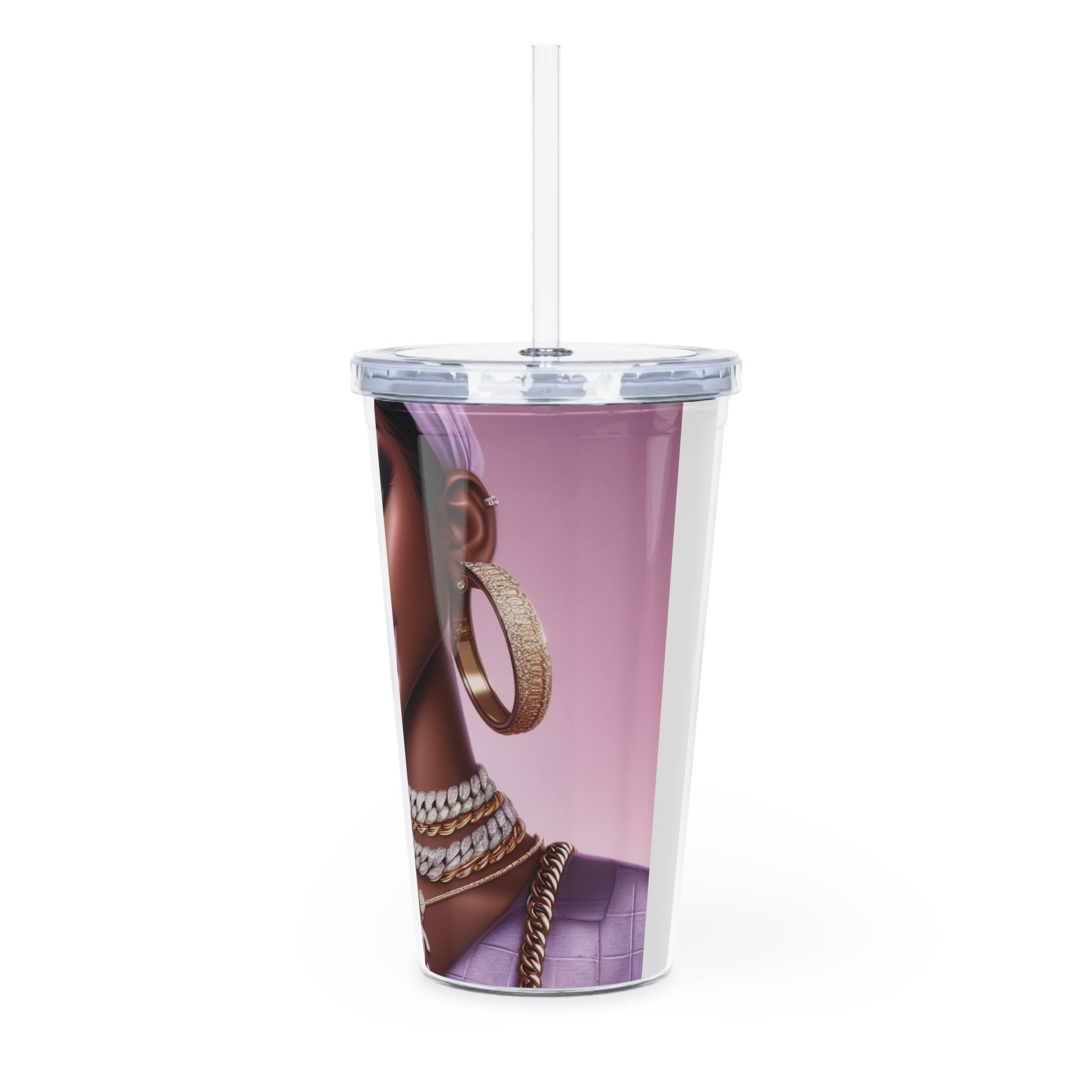 Gloss Up Tumbler with Straw Mug Printify   