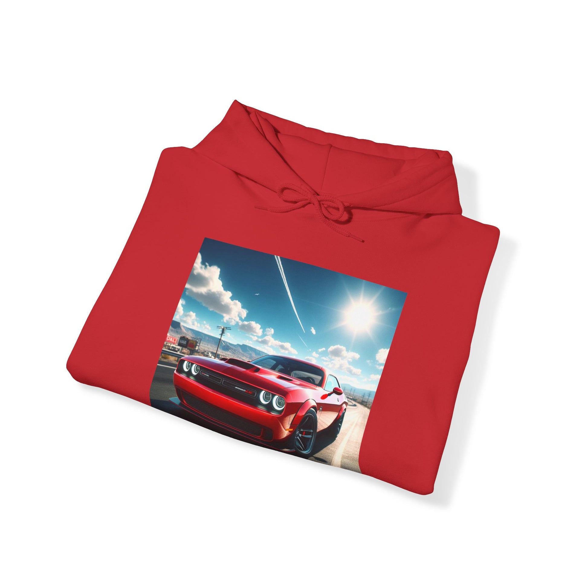 Red Challenger Hoodie Hoodie Printify   