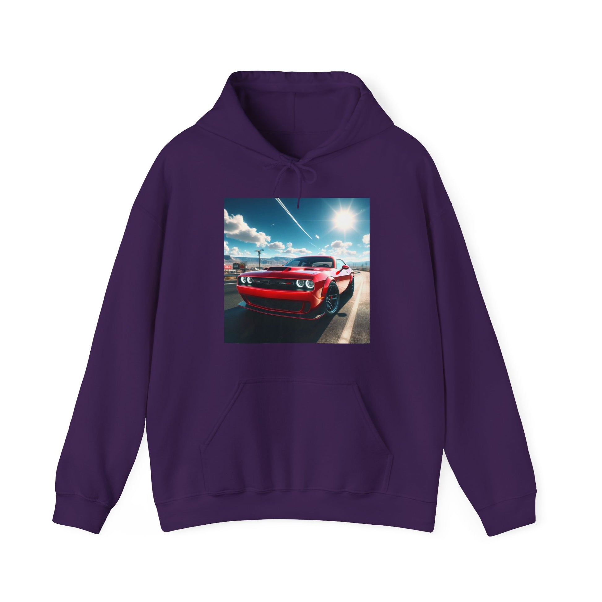 Red Challenger Hoodie Hoodie Printify Purple S 