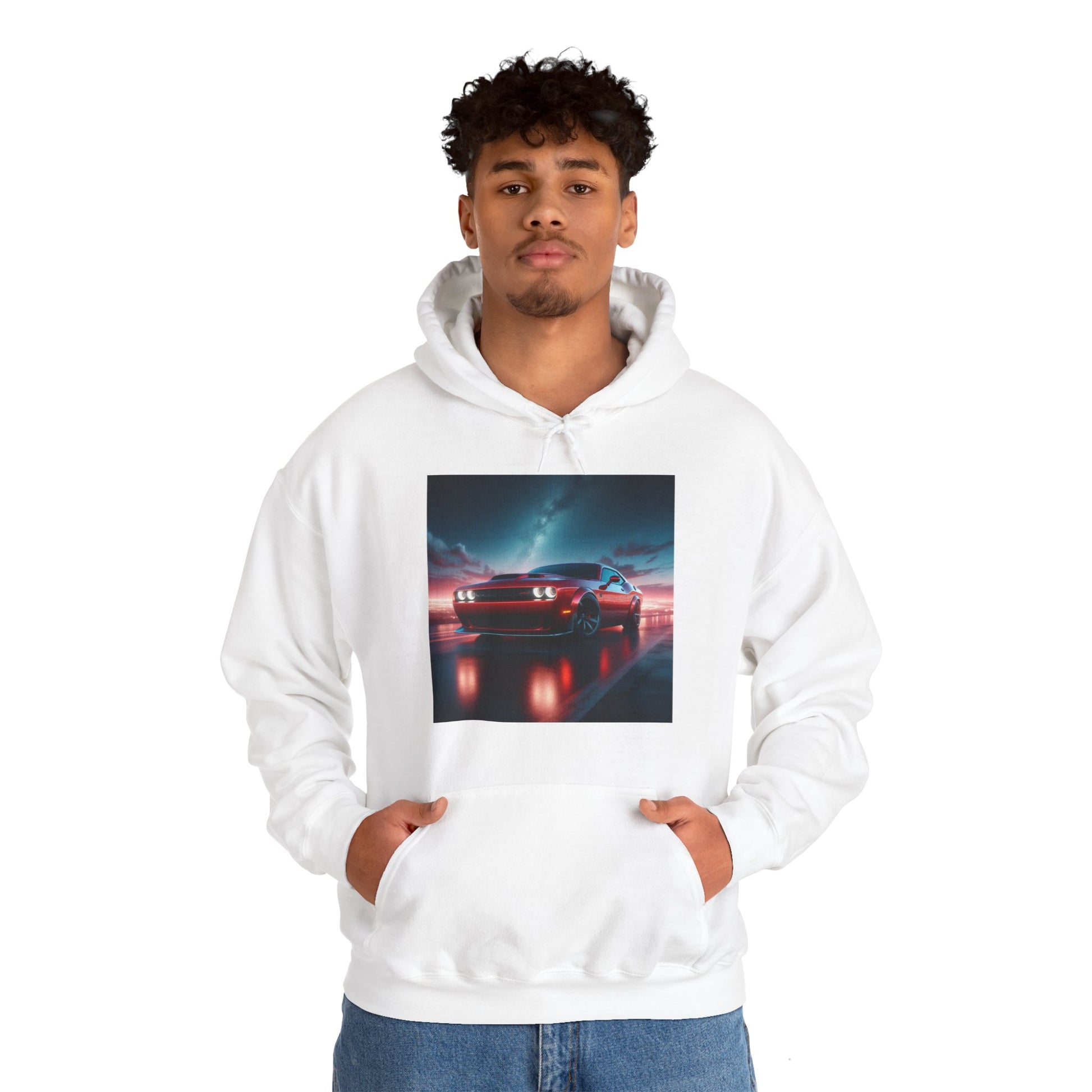 Red Challenger Hoodie Hoodie Printify   