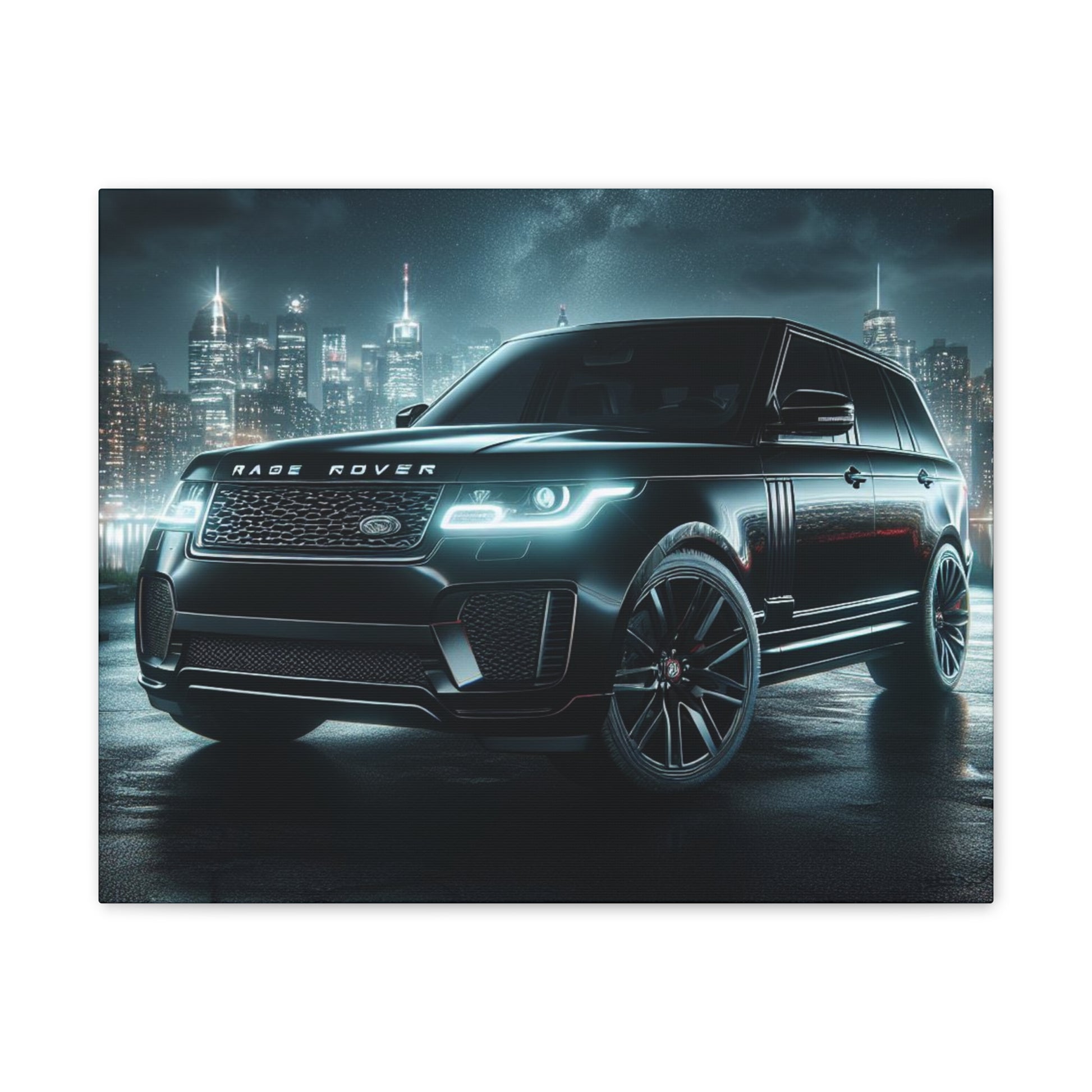 Black Range Rover Canvas Canvas Printify   