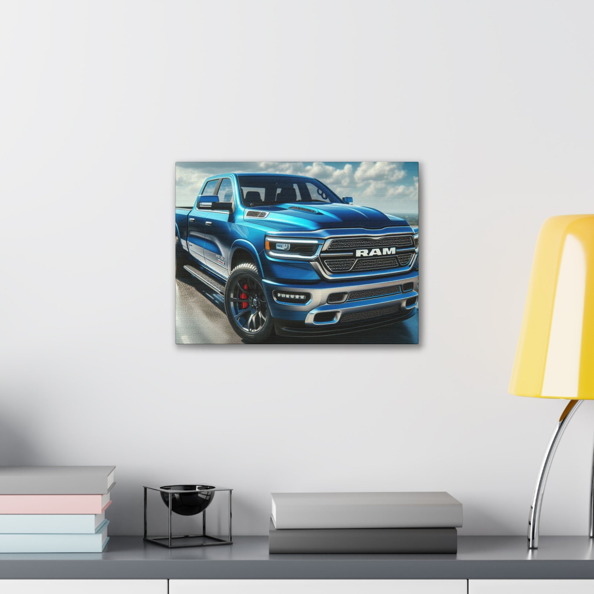 Blue Dodge Ram Canvas Canvas Printify 16″ x 12″ (Horizontal) 0.75'' 