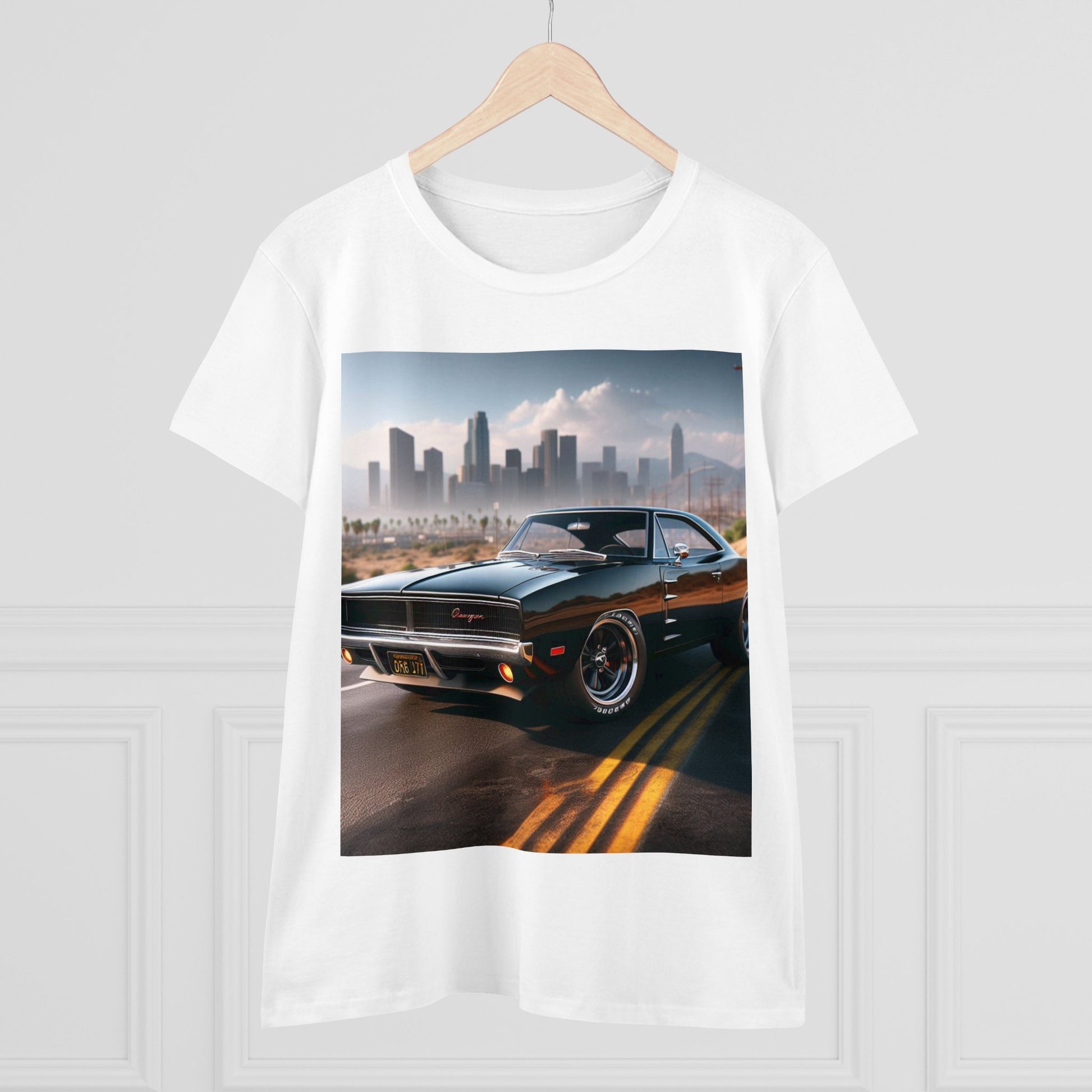 1970 Black Dodge Charge T-Shirt T-Shirt Printify   