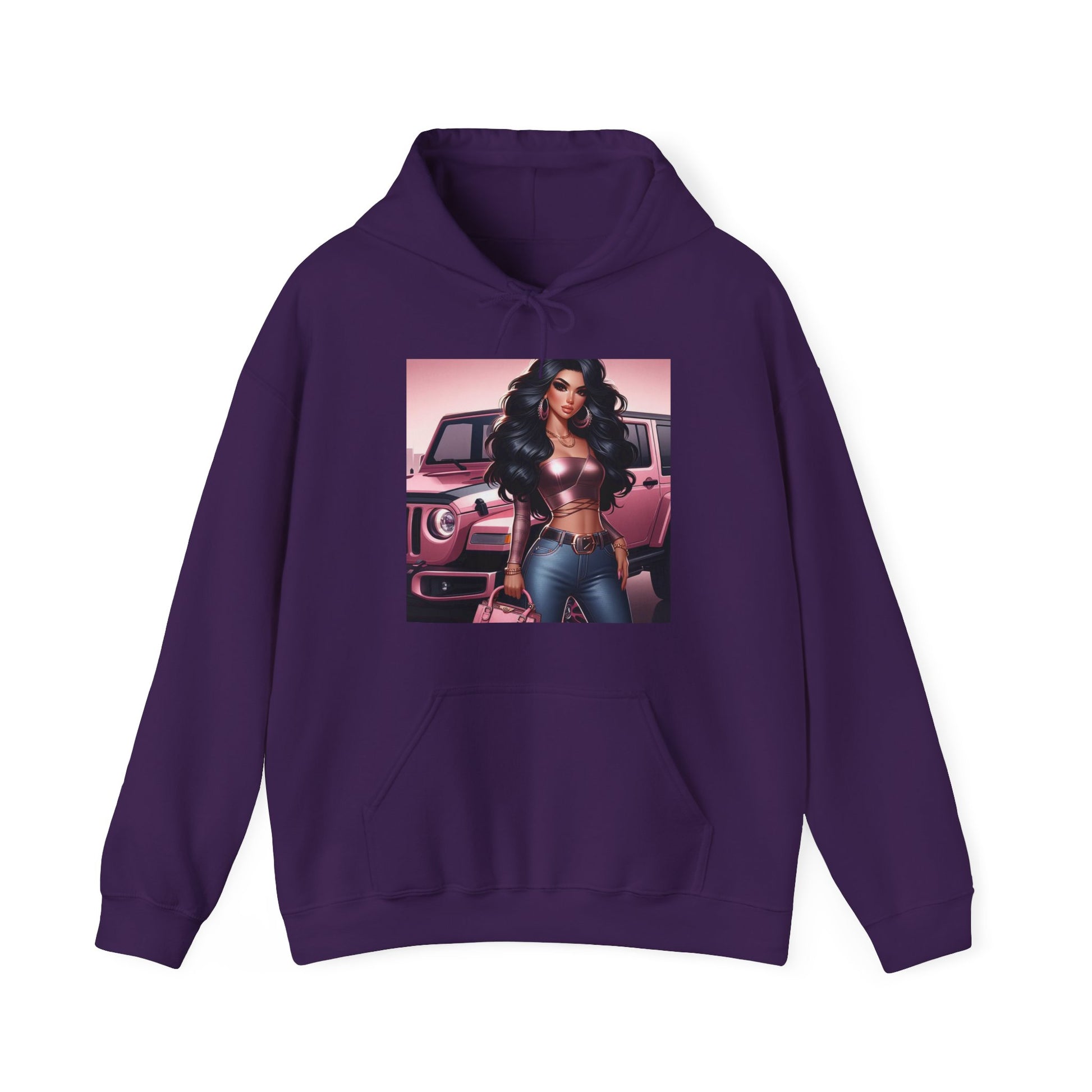 Pink Luxury Hoodie Hoodie Printify Purple S 