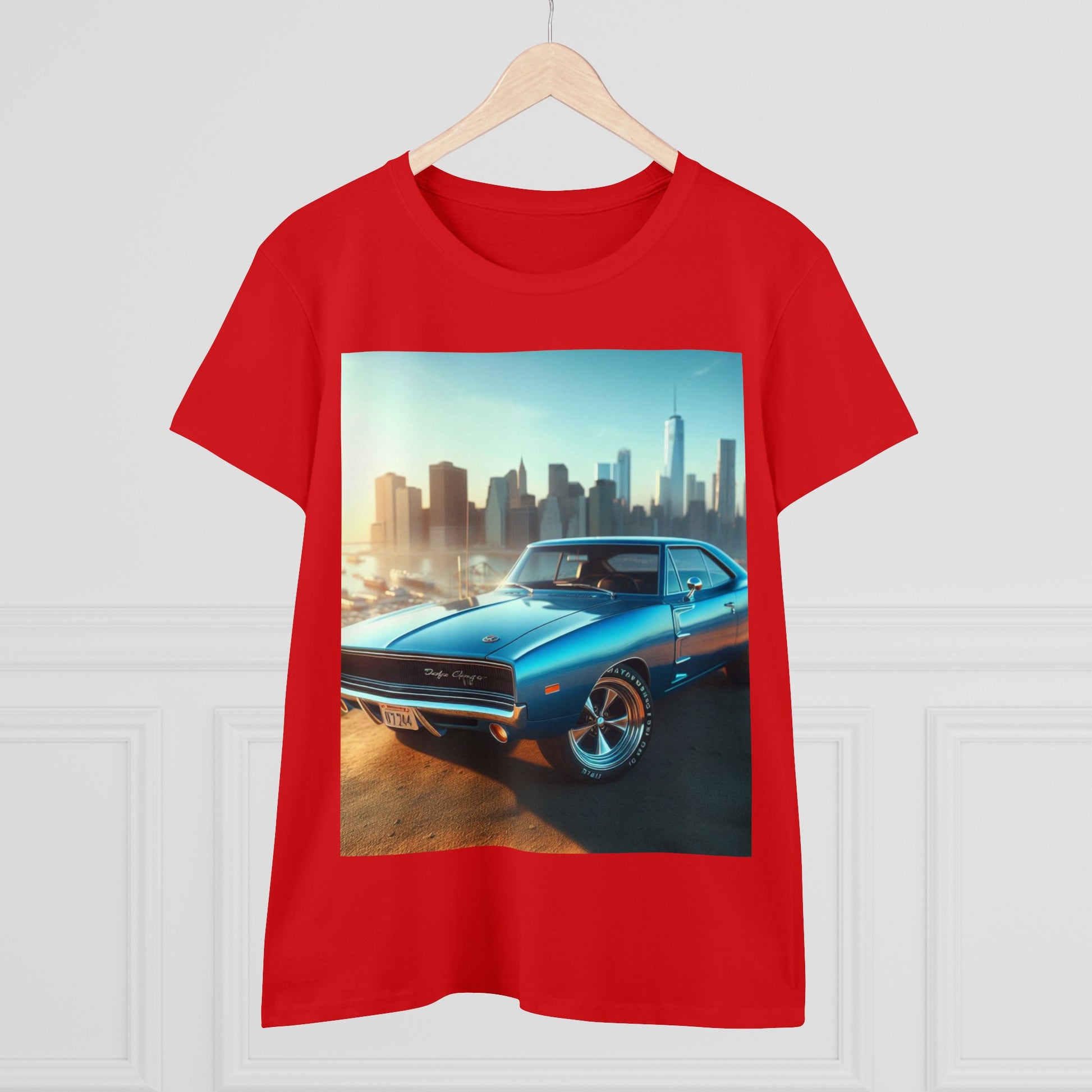 1970 Blue Dodge Charger T-Shirt T-Shirt Printify   