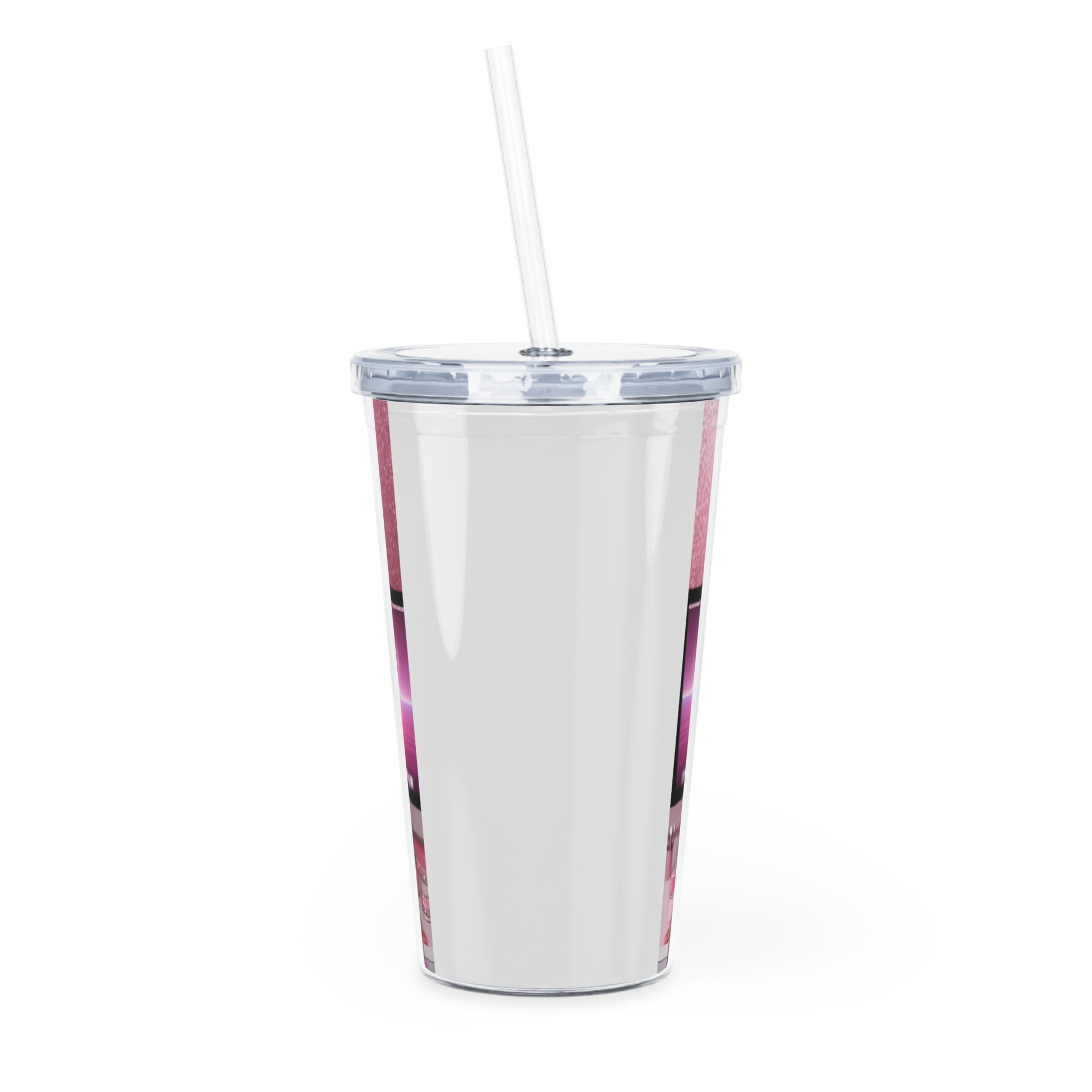 Pink Everything Tumbler with Straw Mug Printify   