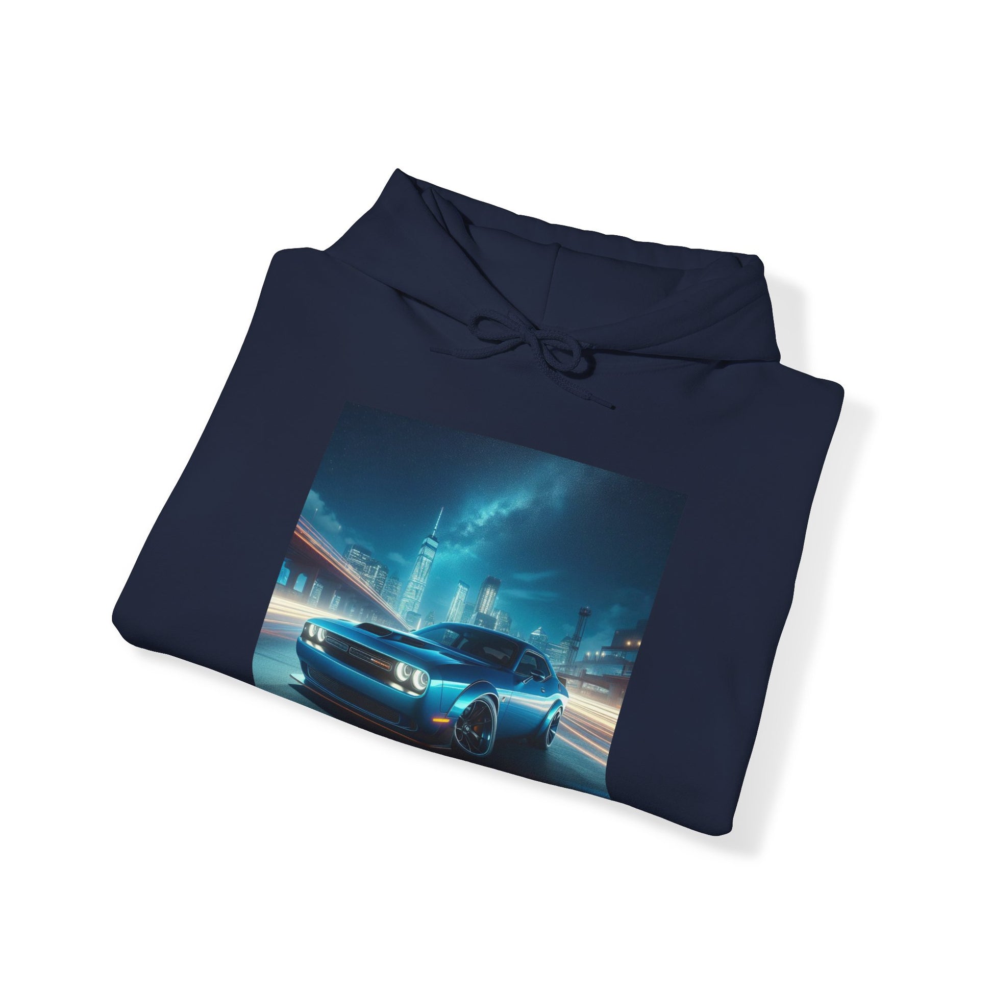 Blue Challenger Hoodie Hoodie Printify   