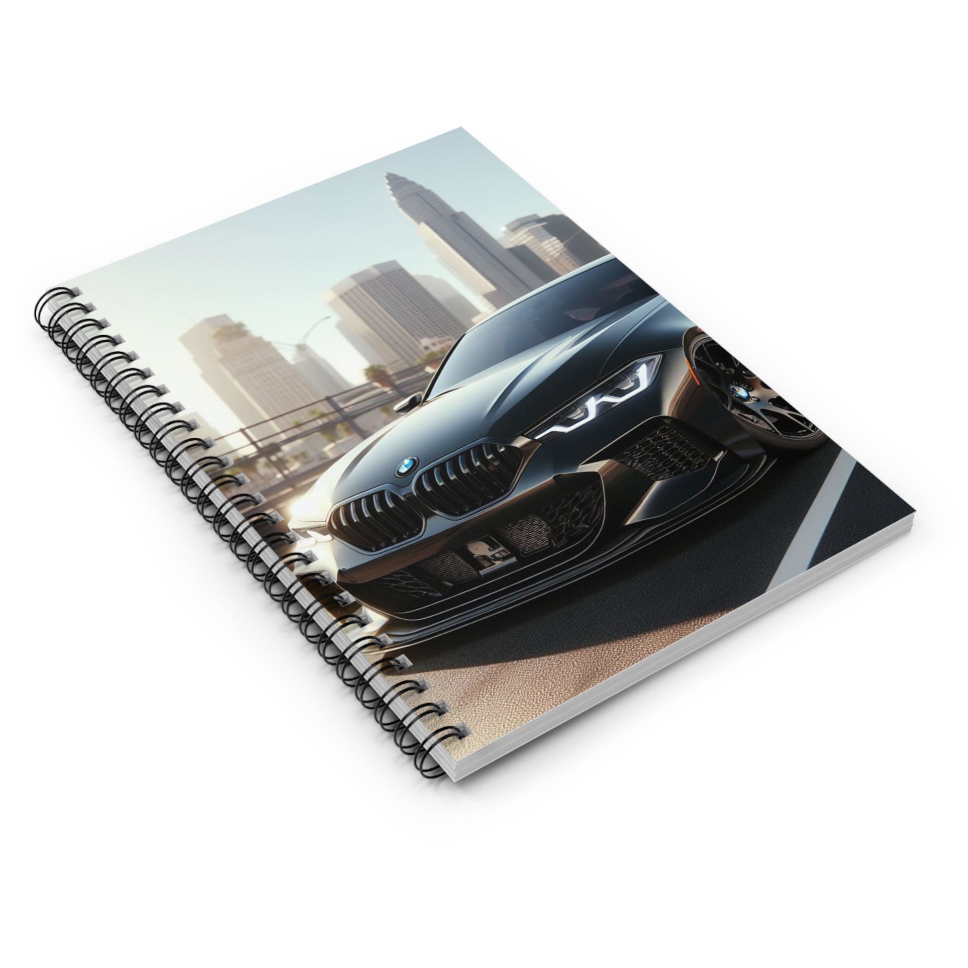 Black BMW Spiral Notebook Paper products Printify   