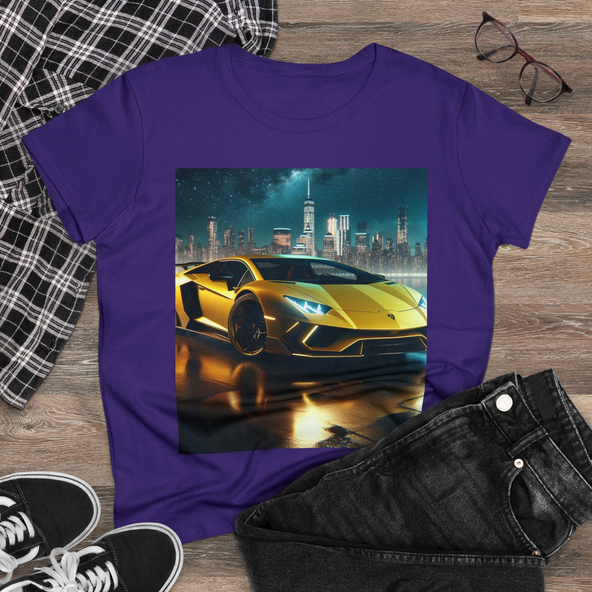 Yellow Lamborghini T-Shirt T-Shirt Printify   