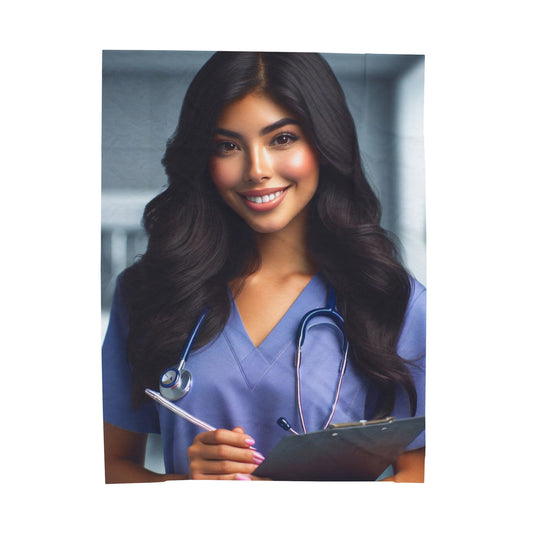 Your Favorite Nurse Plush Blanket All Over Prints Printify 60" × 80"  
