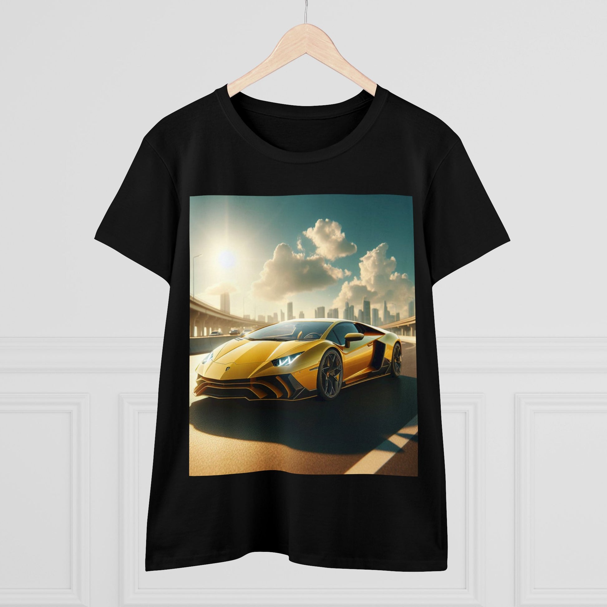 Yellow Lamborghini T-Shirt T-Shirt Printify   