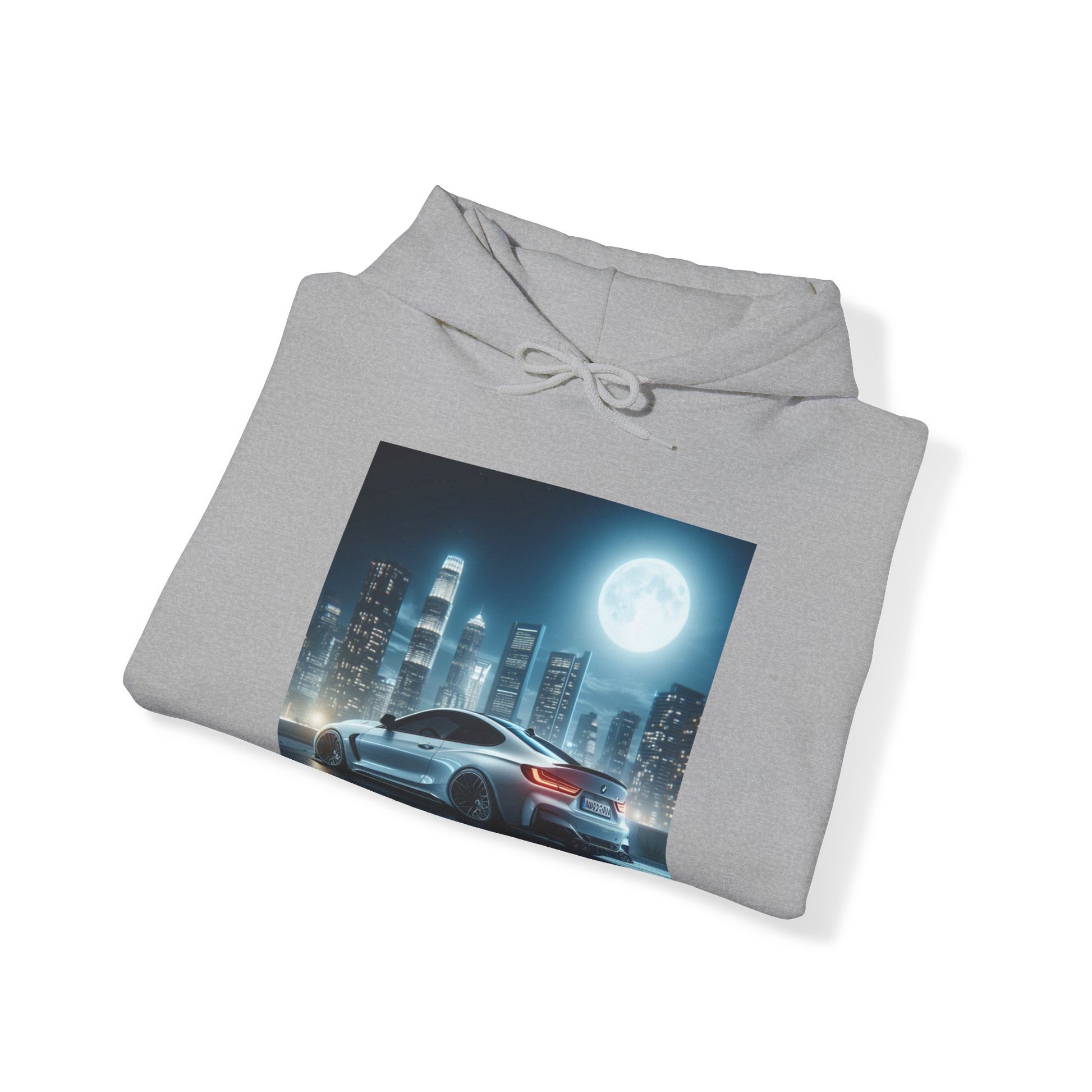 White BMW Hoodie Hoodie Printify   