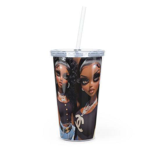 Outside Baddies Tumbler with Straw Mug Printify 20oz Transparent 