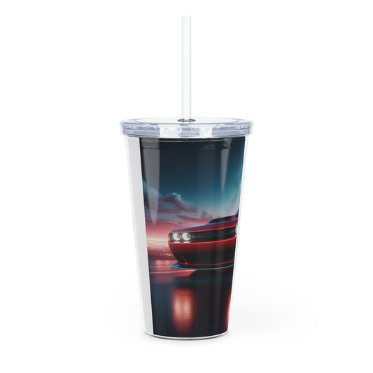 Red Challenger Tumbler with Straw Mug Printify   