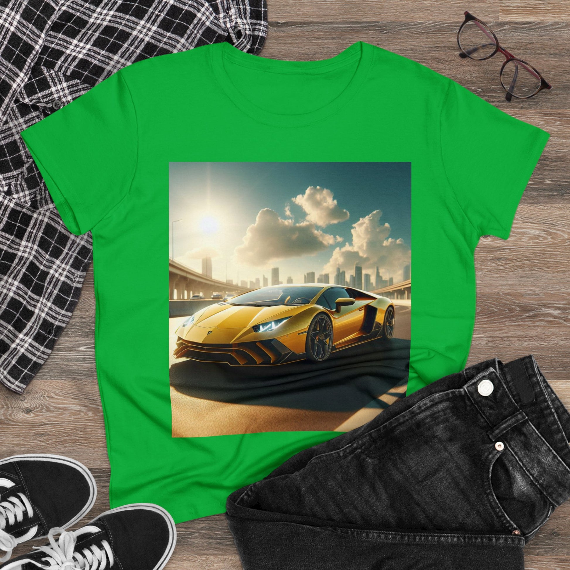 Yellow Lamborghini T-Shirt T-Shirt Printify   