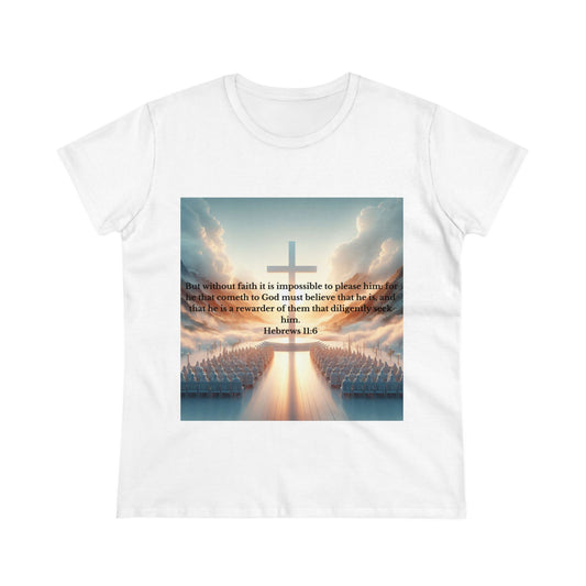 Hebrews 11:6 T-Shirt T-Shirt Printify White S 