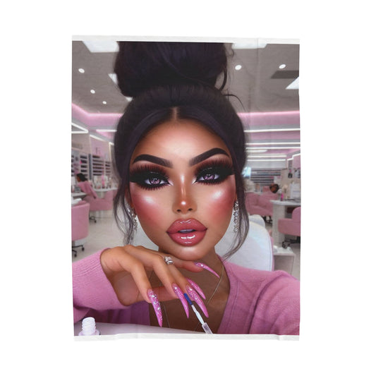 Nail Day Plush Blanket All Over Prints Printify 60" × 80"  