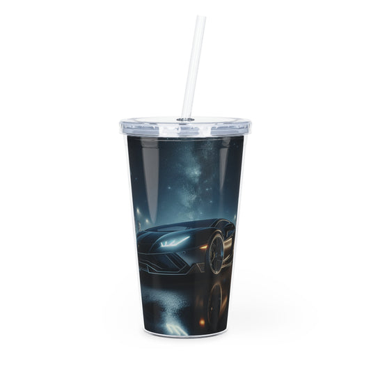 Black Lamborghini Tumbler with Straw Mug Printify 20oz Transparent 