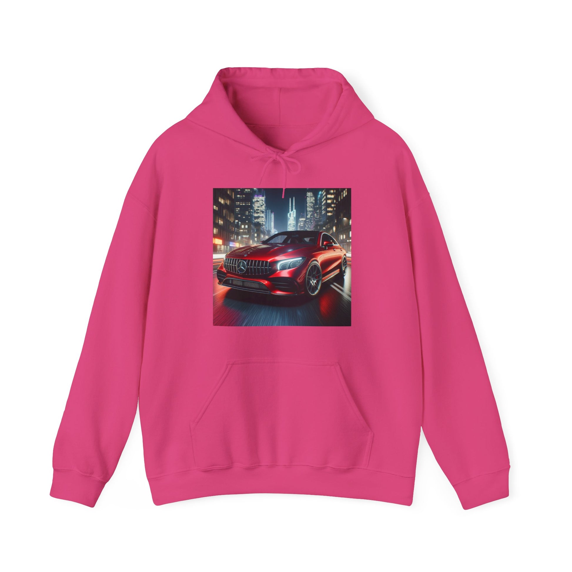 Red Mercedes Hoodie Hoodie Printify Heliconia S 